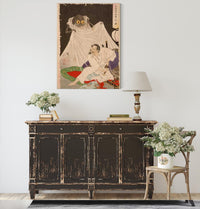 Minamoto No Yorimitsu Cuts At The Earth Spider by Tsukioka Yoshitoshi