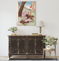 Minamoto Yorimasa Preparing To Commit Suicide by Tsukioka Yoshitoshi