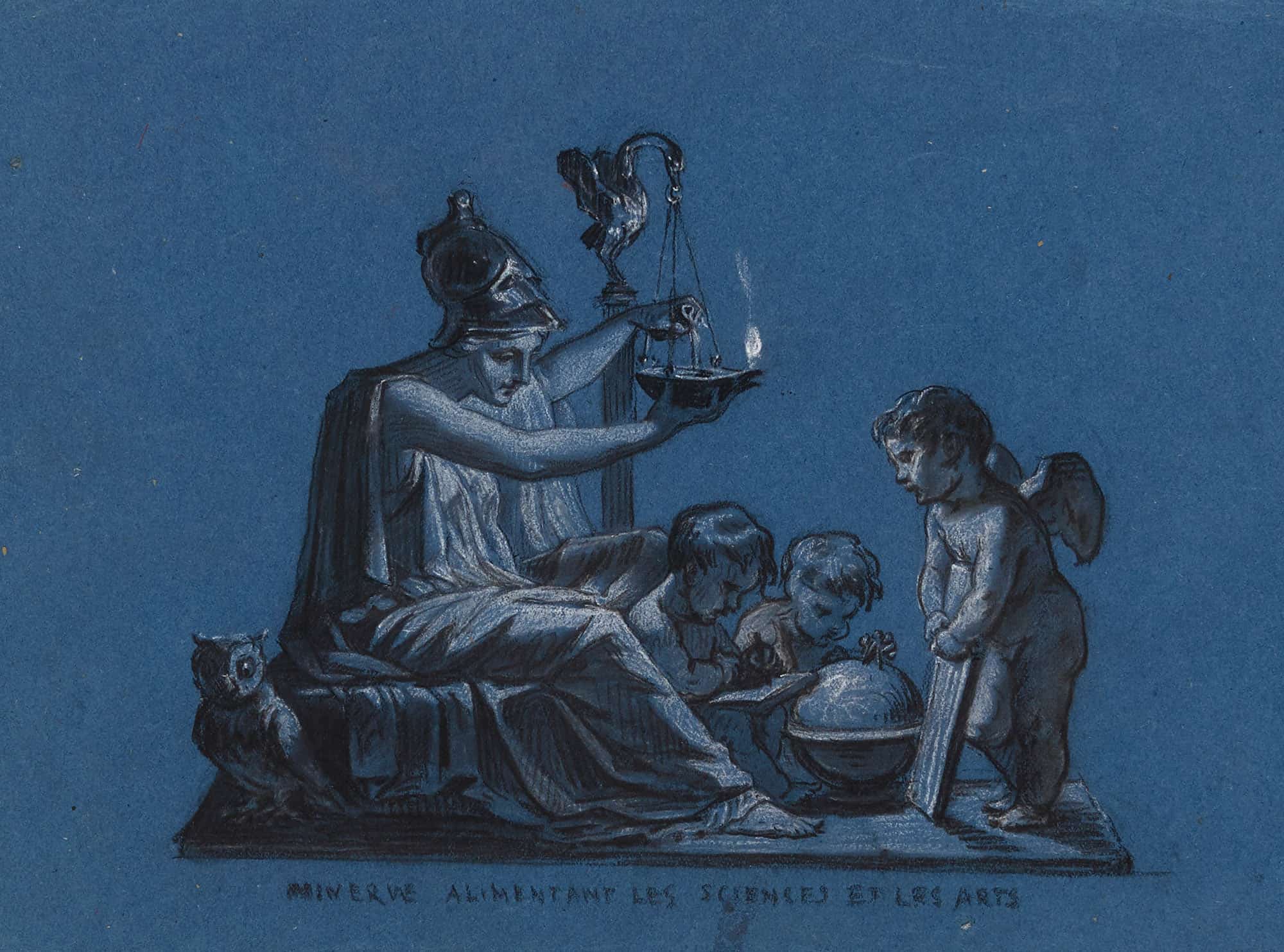 Minerve Alimentant Les Sciences Et Les Arts by Pierre Paul Prudhon