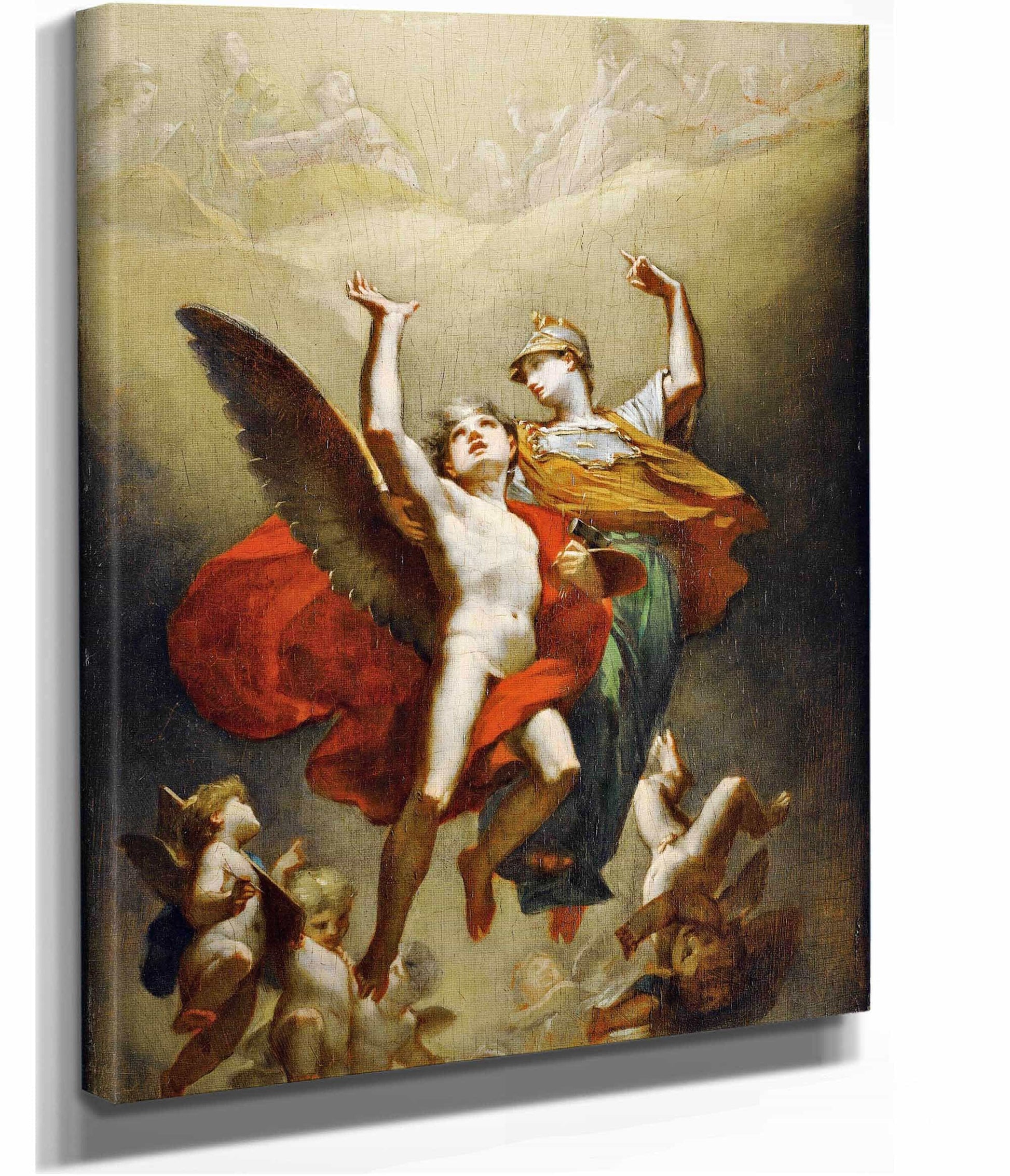 Minerve Leading The Genius Of Arts To Immortality by Pierre Paul Prudhon