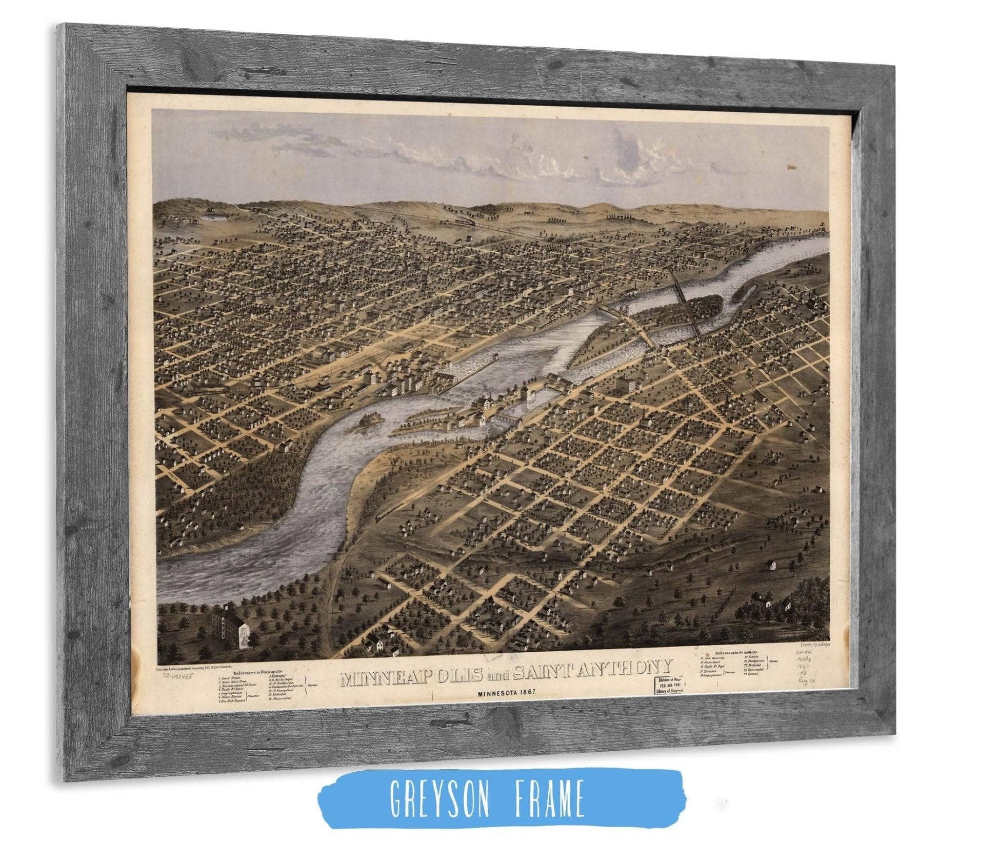 Minneapolis And Saint Anthony Minnesota 1867 State of Minnesota