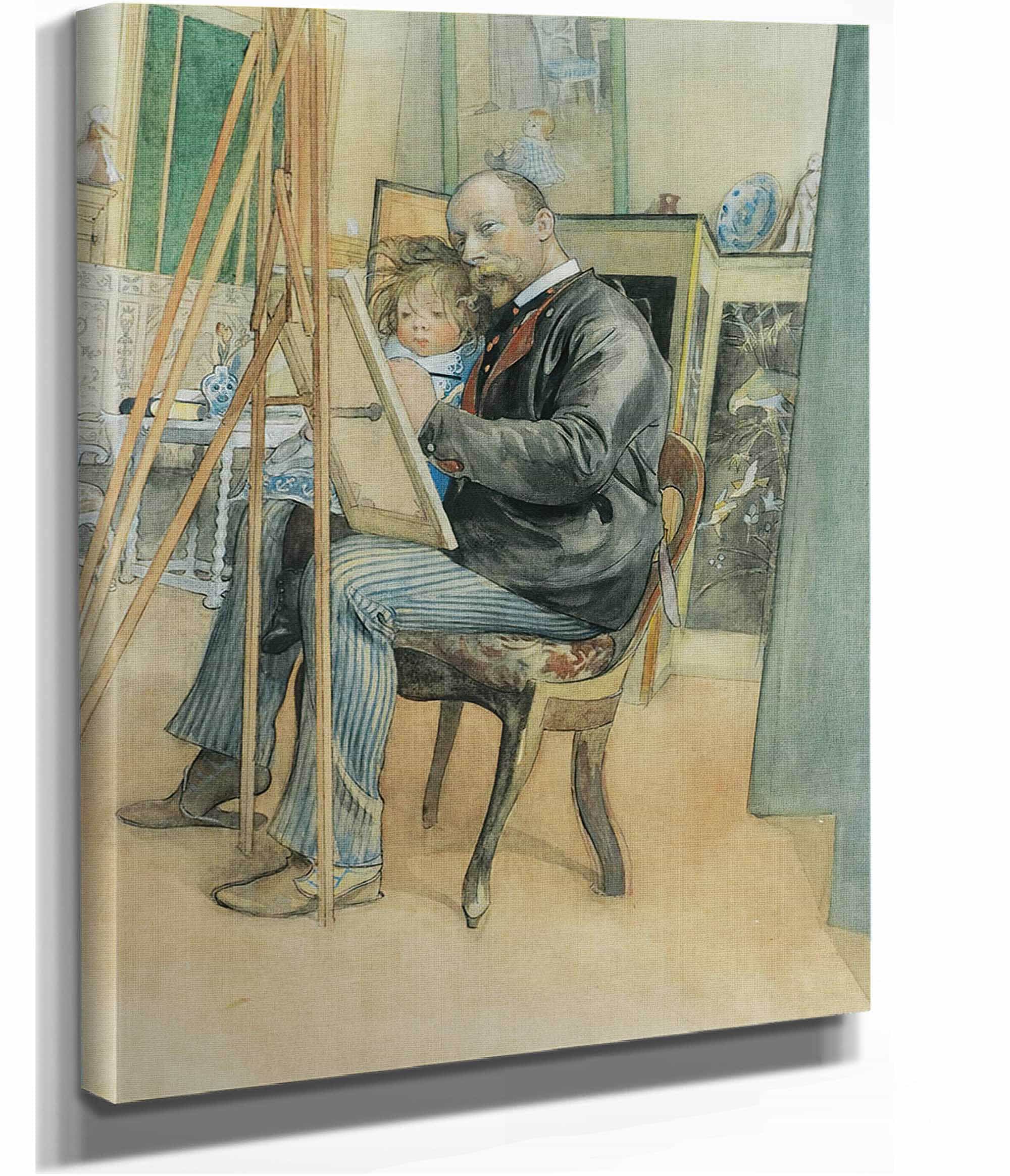 Mirror Image With Brita by Carl Larsson