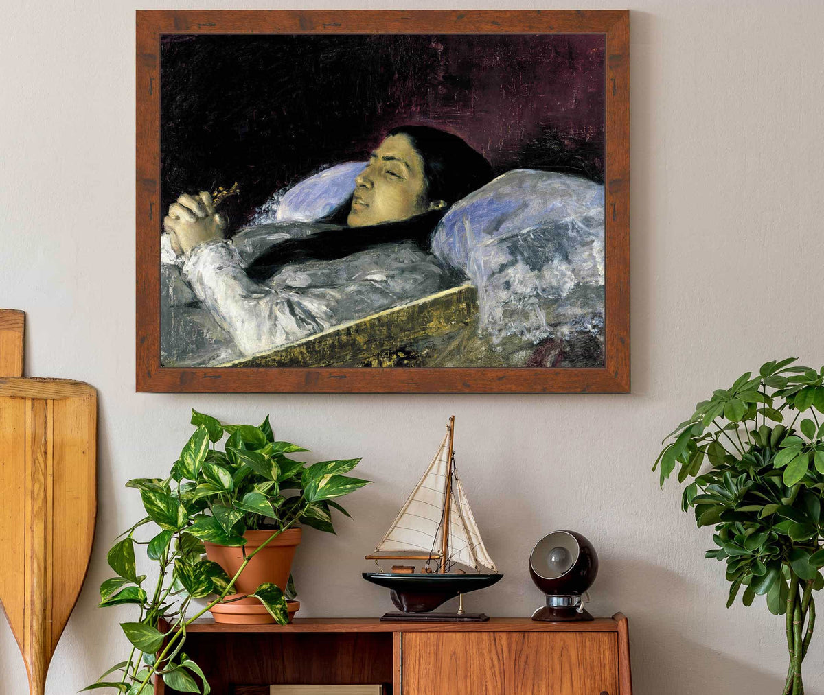 Miss Del Castillo On Her Deathbed by Mariano Fortuny Marsal