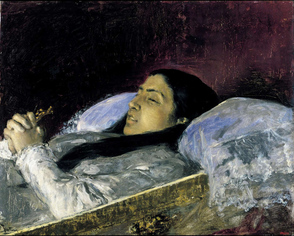 Miss Del Castillo On Her Deathbed by Mariano Fortuny Marsal