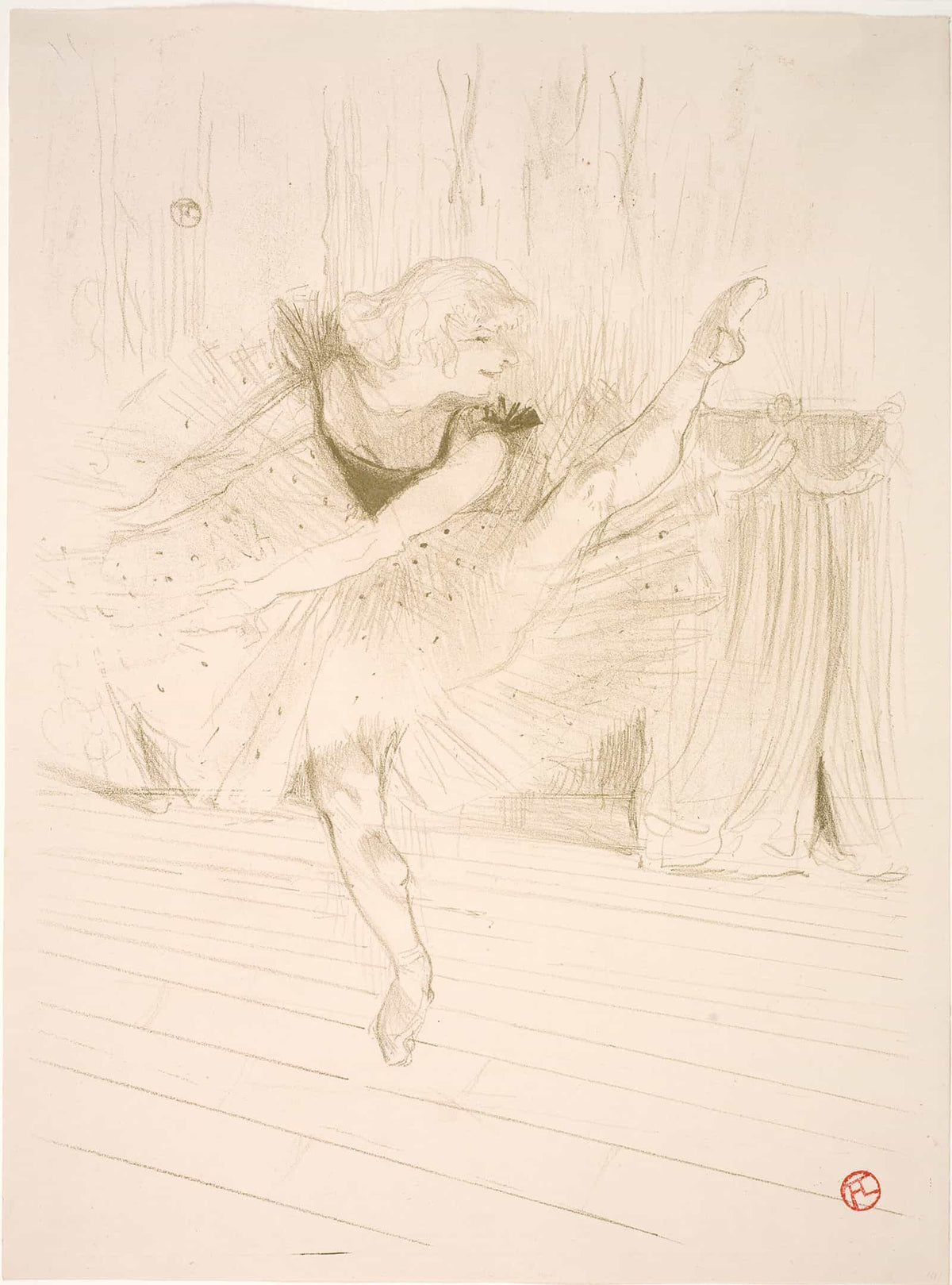 Miss Ida Heath Danseuse Anglaise  by Henri De Toulouse Lautrec