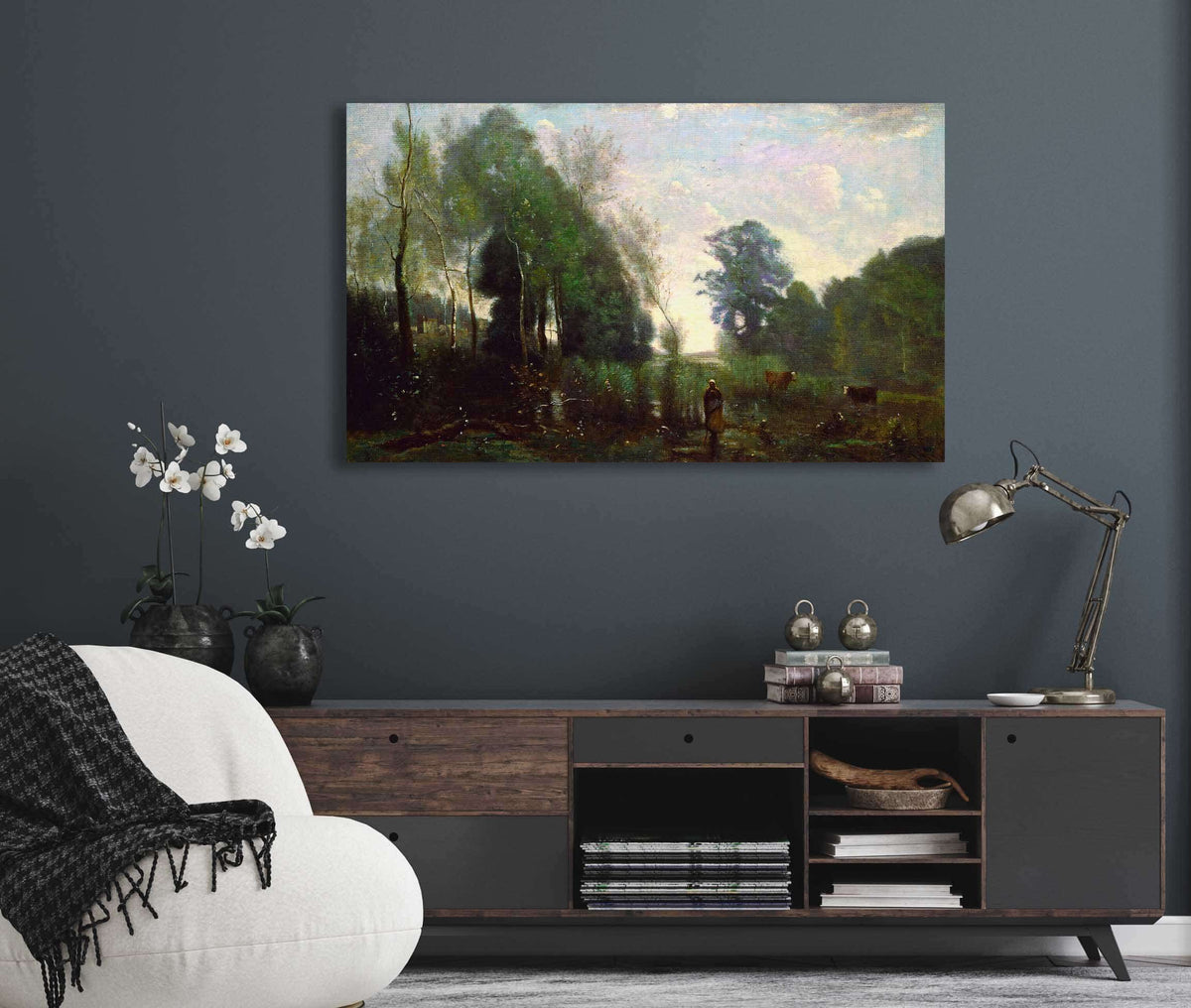 Misty Morning by Jean Baptiste Camille Corot