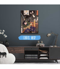 Miyamoto Musashi Slashing A Bat by Tsukioka Yoshitoshi