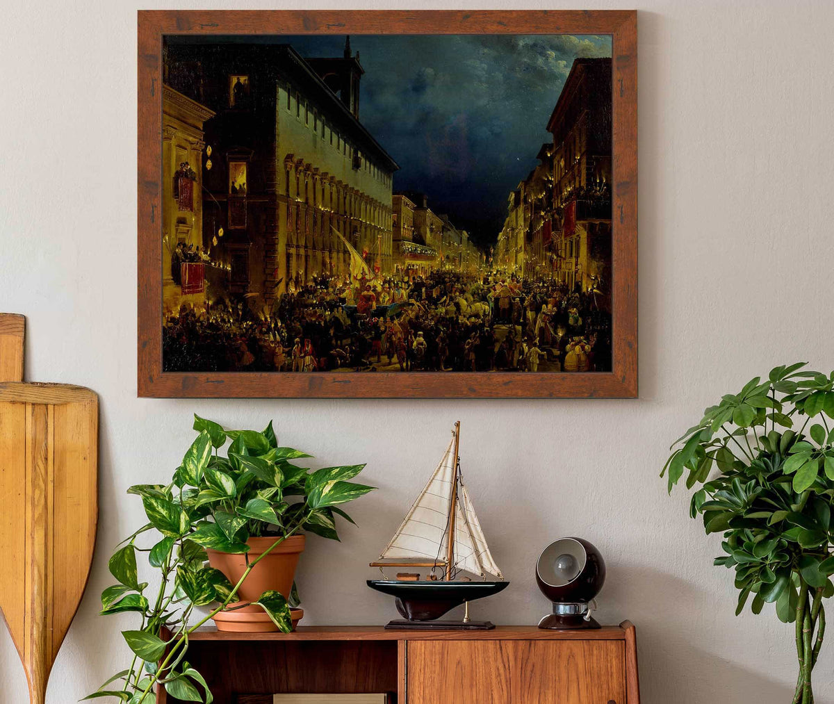 Moccoli Evening In Rome by Ippolito Caffi