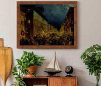 Moccoli Evening In Rome by Ippolito Caffi