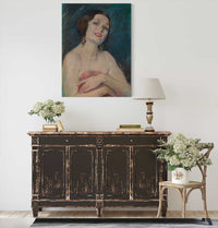 Model Holding Drapery by Alice Pike Barney