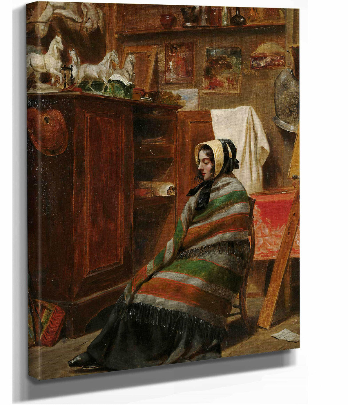 Model In A Cluttered Studio by William Powell Frith