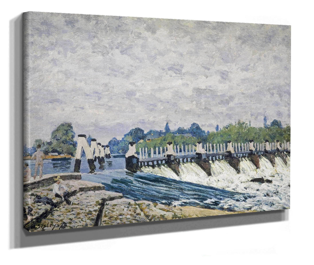 Molesey Weir Hampton Court by Alfred Sisley