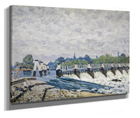 Molesey Weir Hampton Court by Alfred Sisley