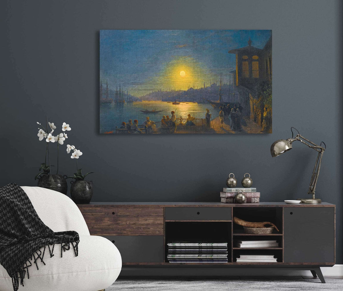 Moonrise Over The Golden Horn by Ivan Konstantinovich Aivazovsky