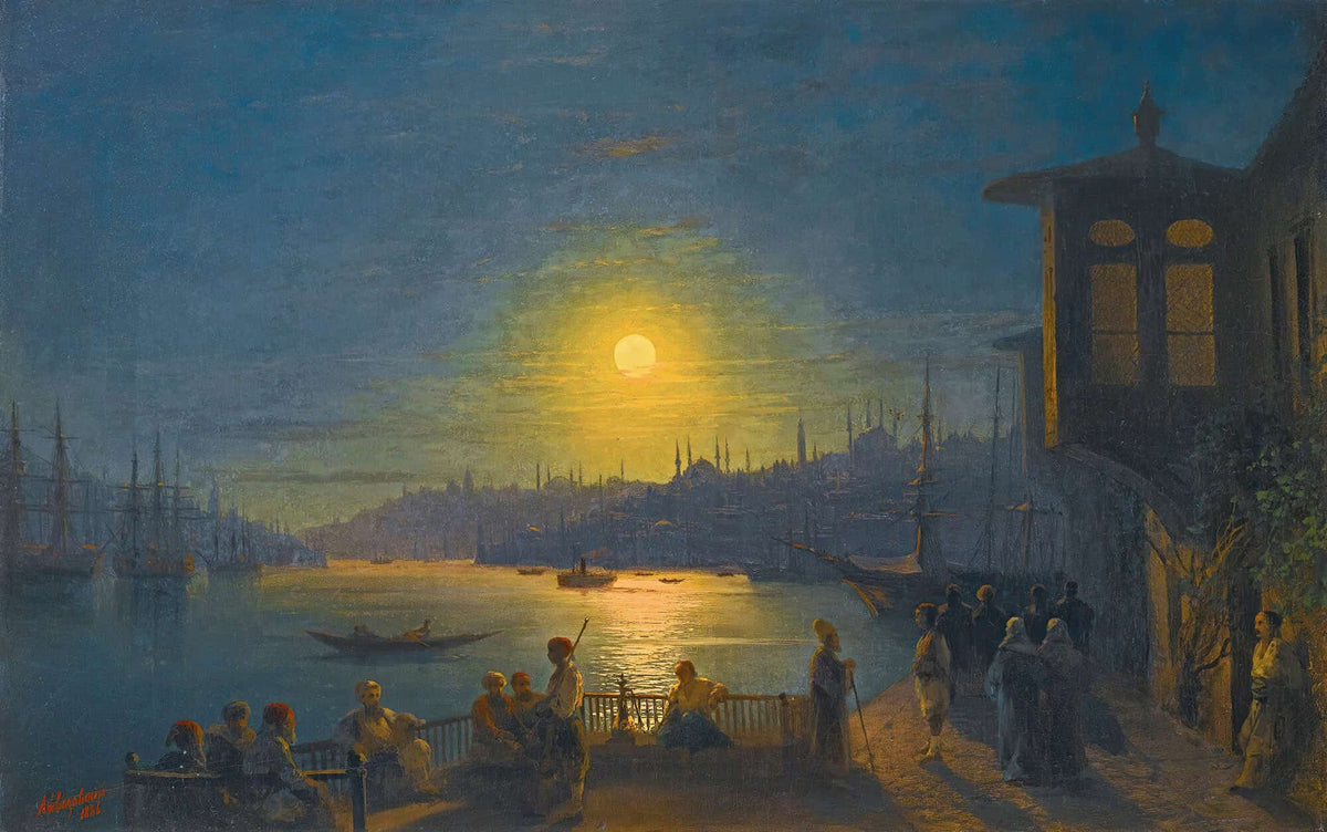 Moonrise Over The Golden Horn by Ivan Konstantinovich Aivazovsky