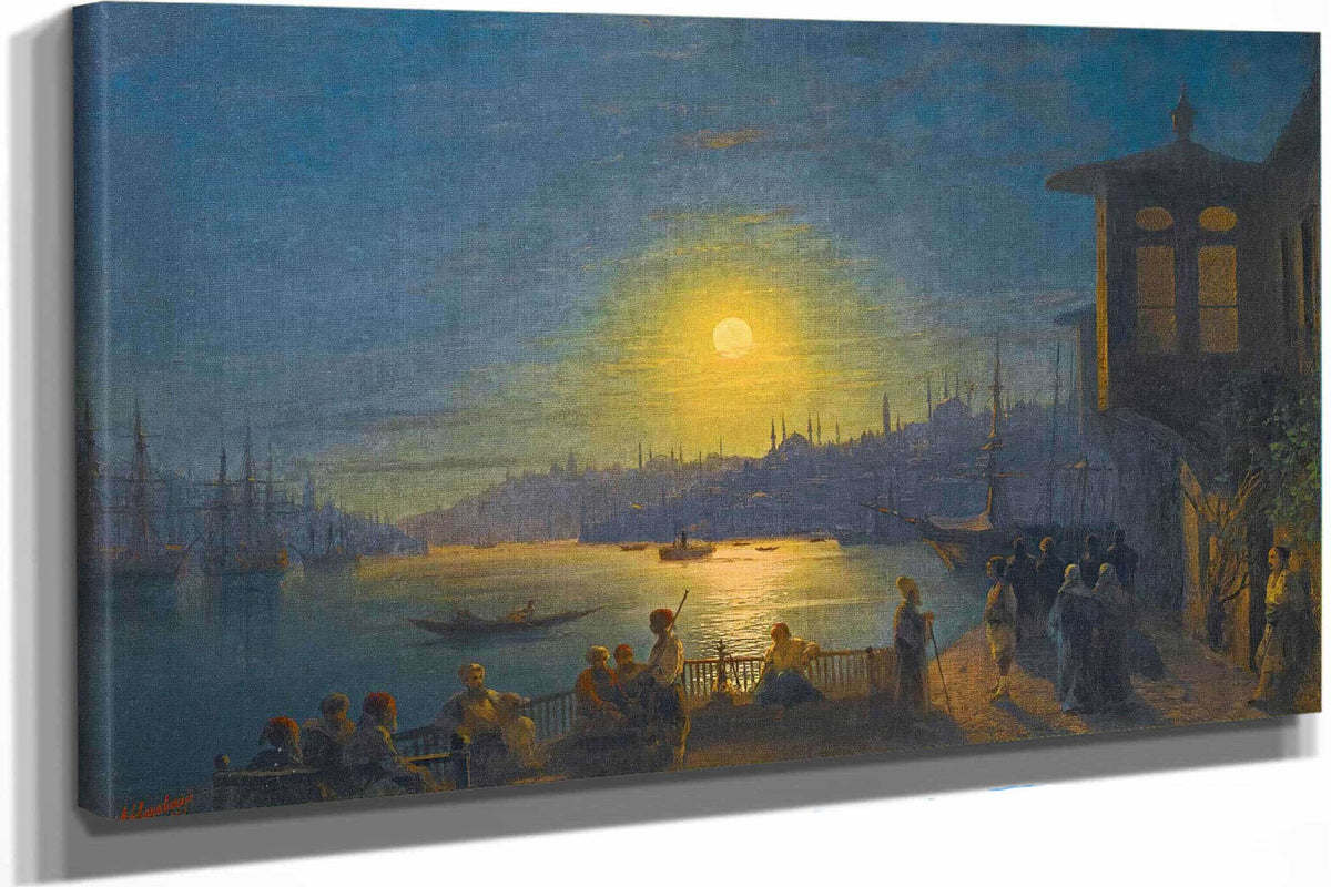 Moonrise Over The Golden Horn by Ivan Konstantinovich Aivazovsky