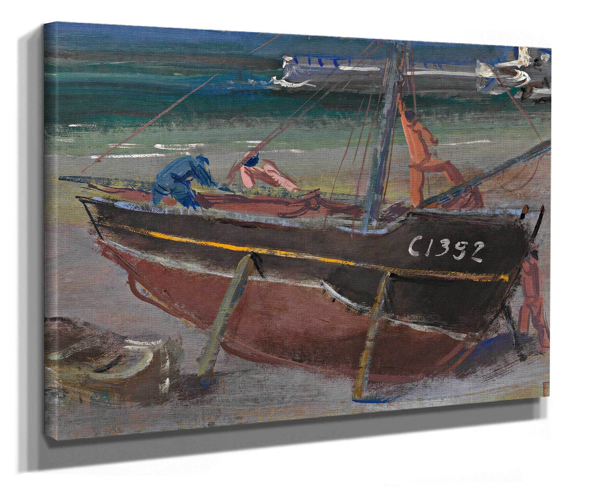 Moored Boat by Alexander Evgenievich Yakovlev