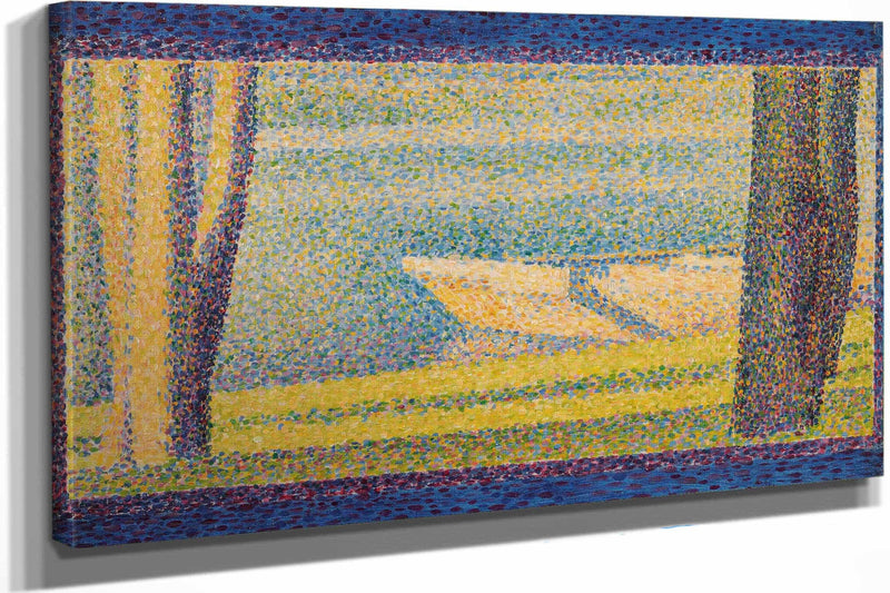 Moored Boats And Trees by Georges Seurat
