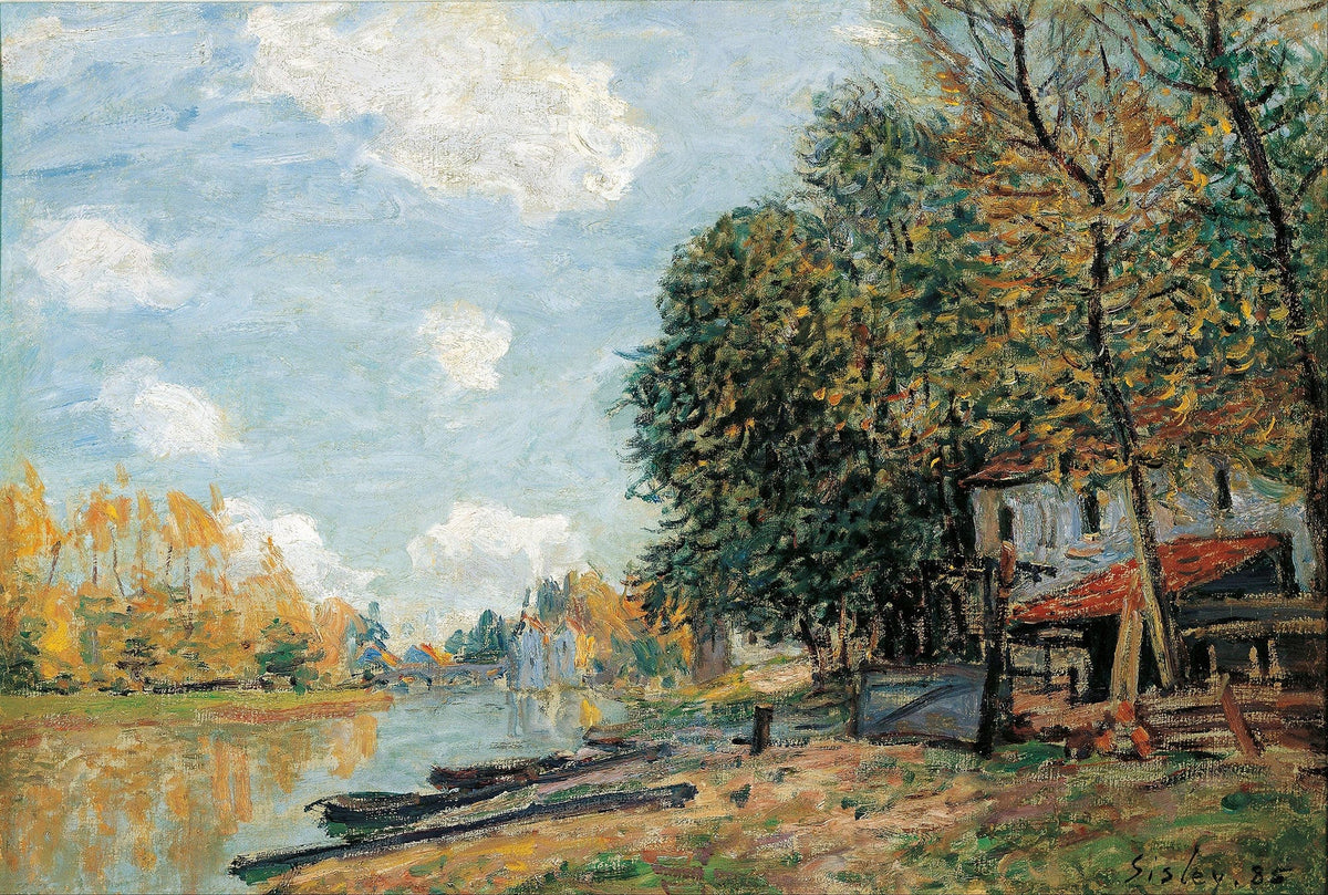 Moret The Banks Of The River Loing by Alfred Sisley