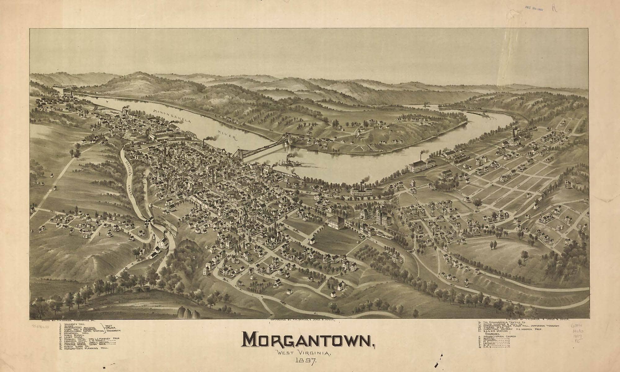 Morgantown West Virginia 1897  State Of West Virginia