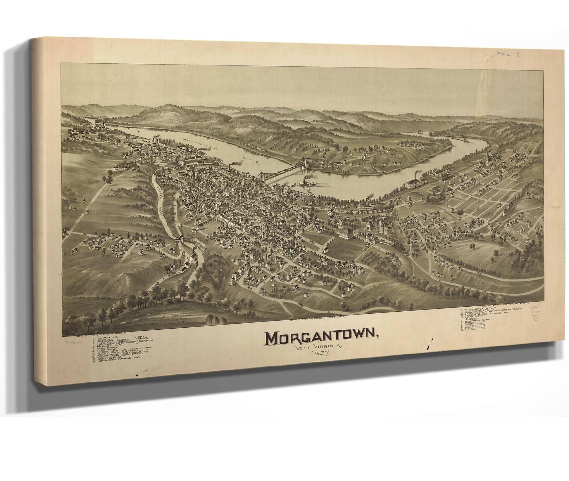 Morgantown West Virginia 1897  State Of West Virginia