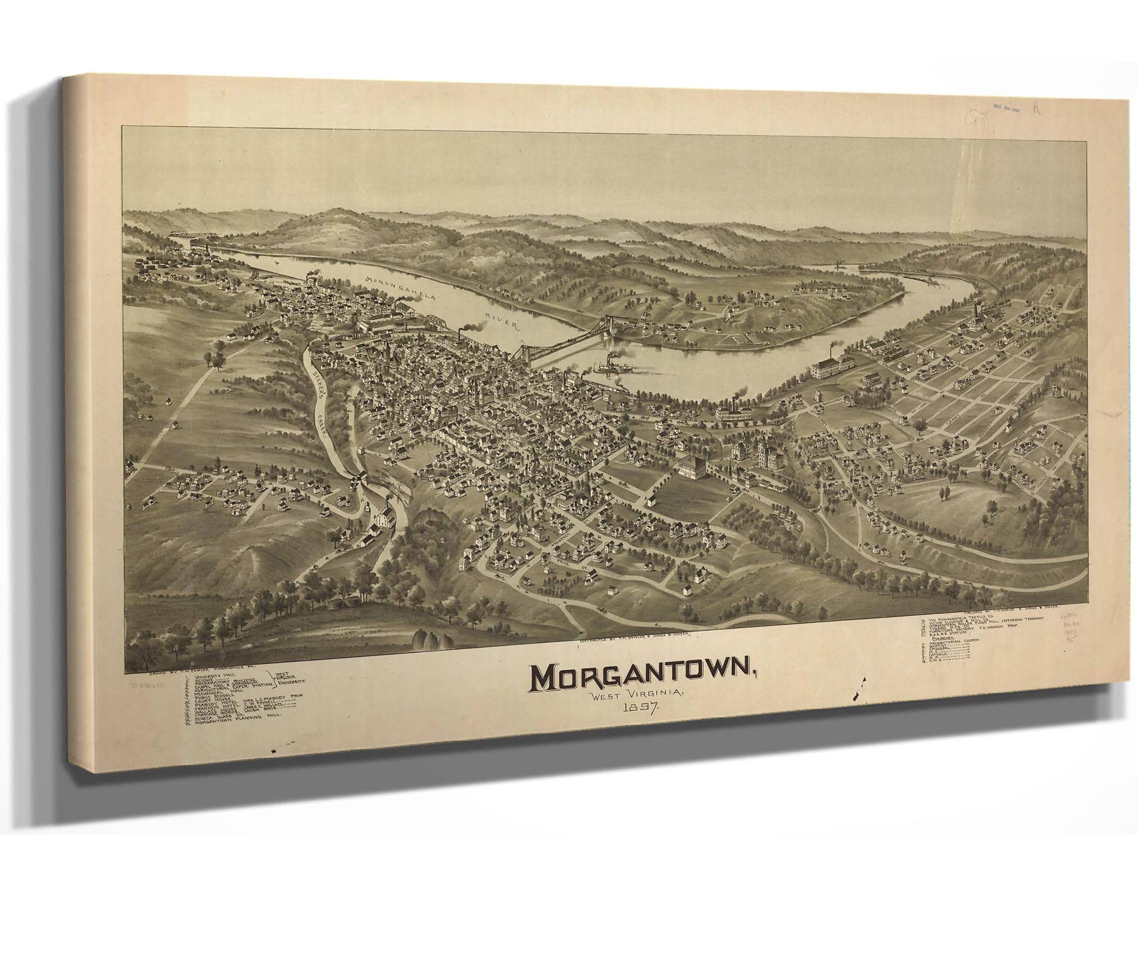 Morgantown West Virginia 1897  State Of West Virginia