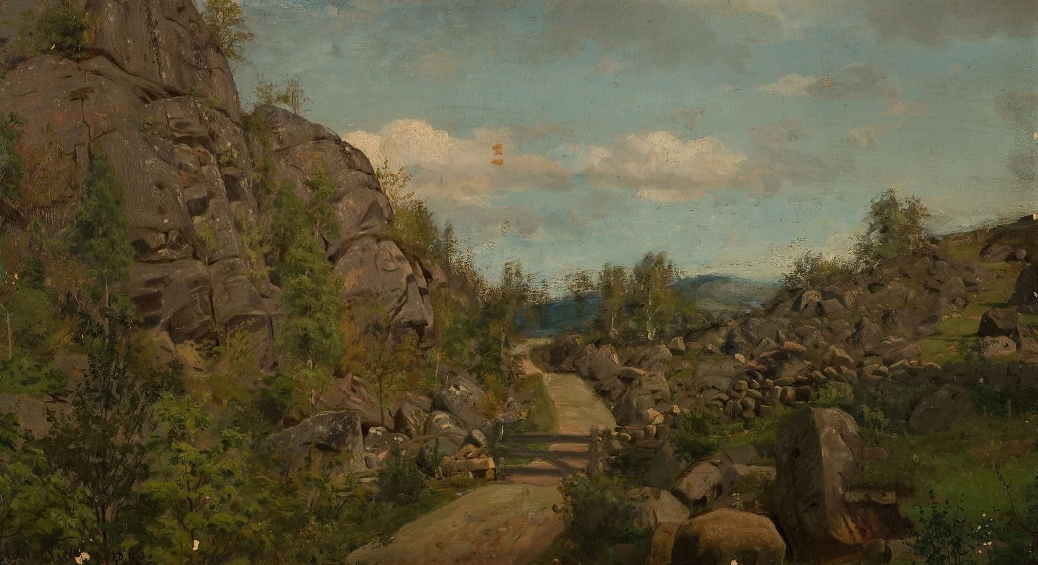 Morgenstemning Ved Froislandsveien Mandal by Amaldus Nielsen