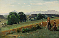 Mornex Haute Savoie Au Fond Le Mole by Jean Baptiste Camille Corot