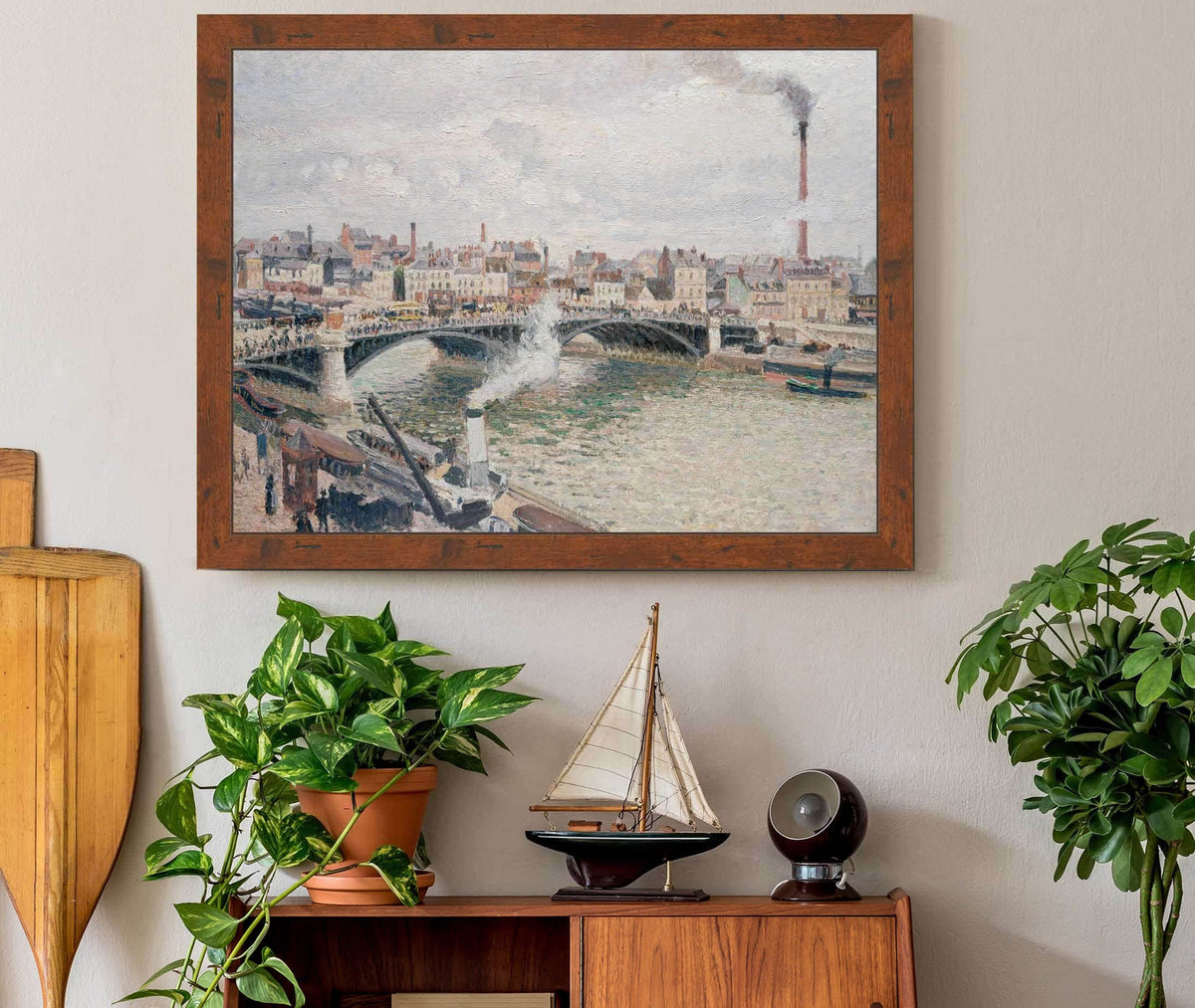 Morning An Overcast Day Rouen by Camille Pissarro