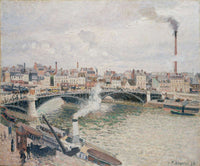 Morning An Overcast Day Rouen by Camille Pissarro