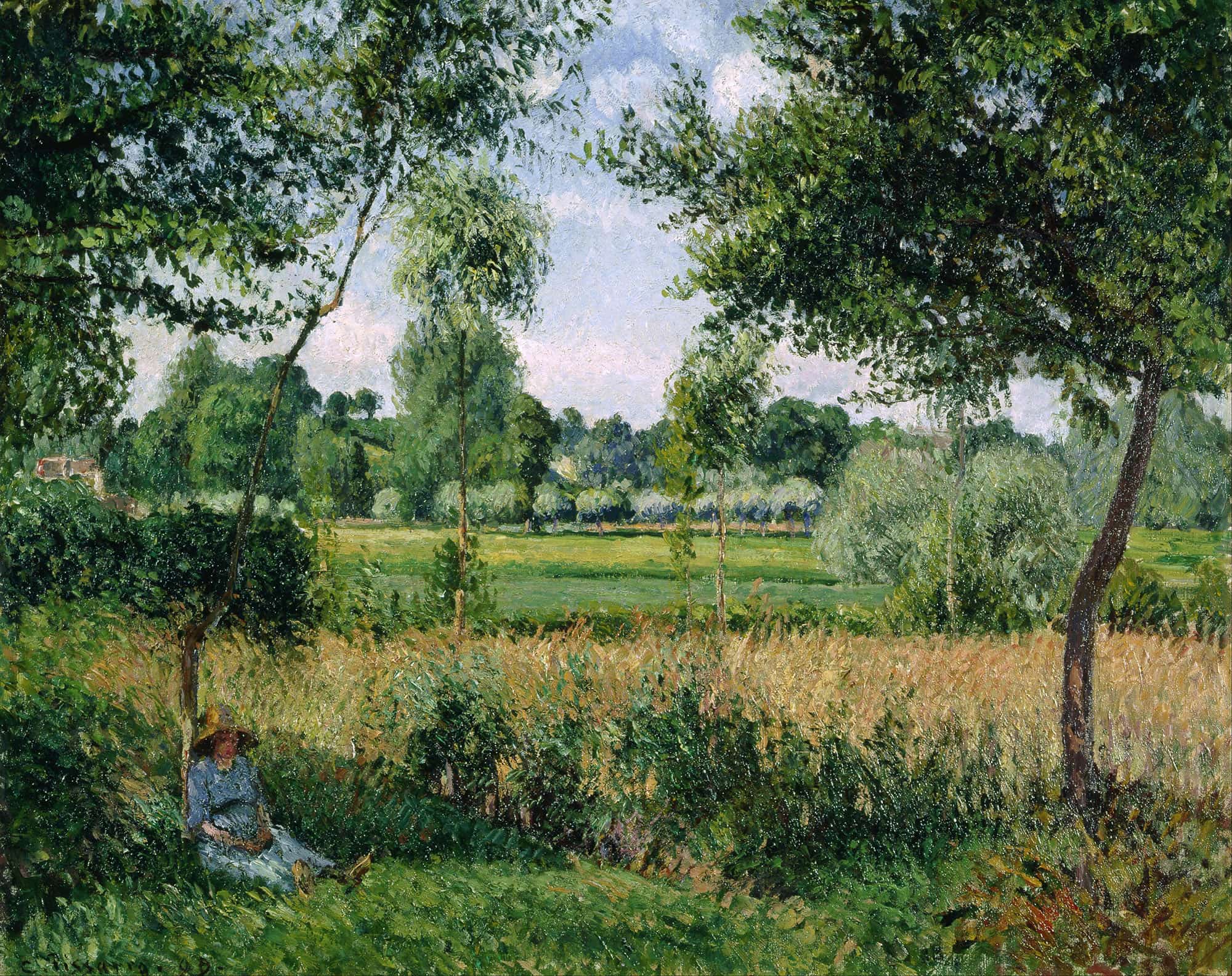 Morning Sunlight Effect Eragny by Camille Pissarro