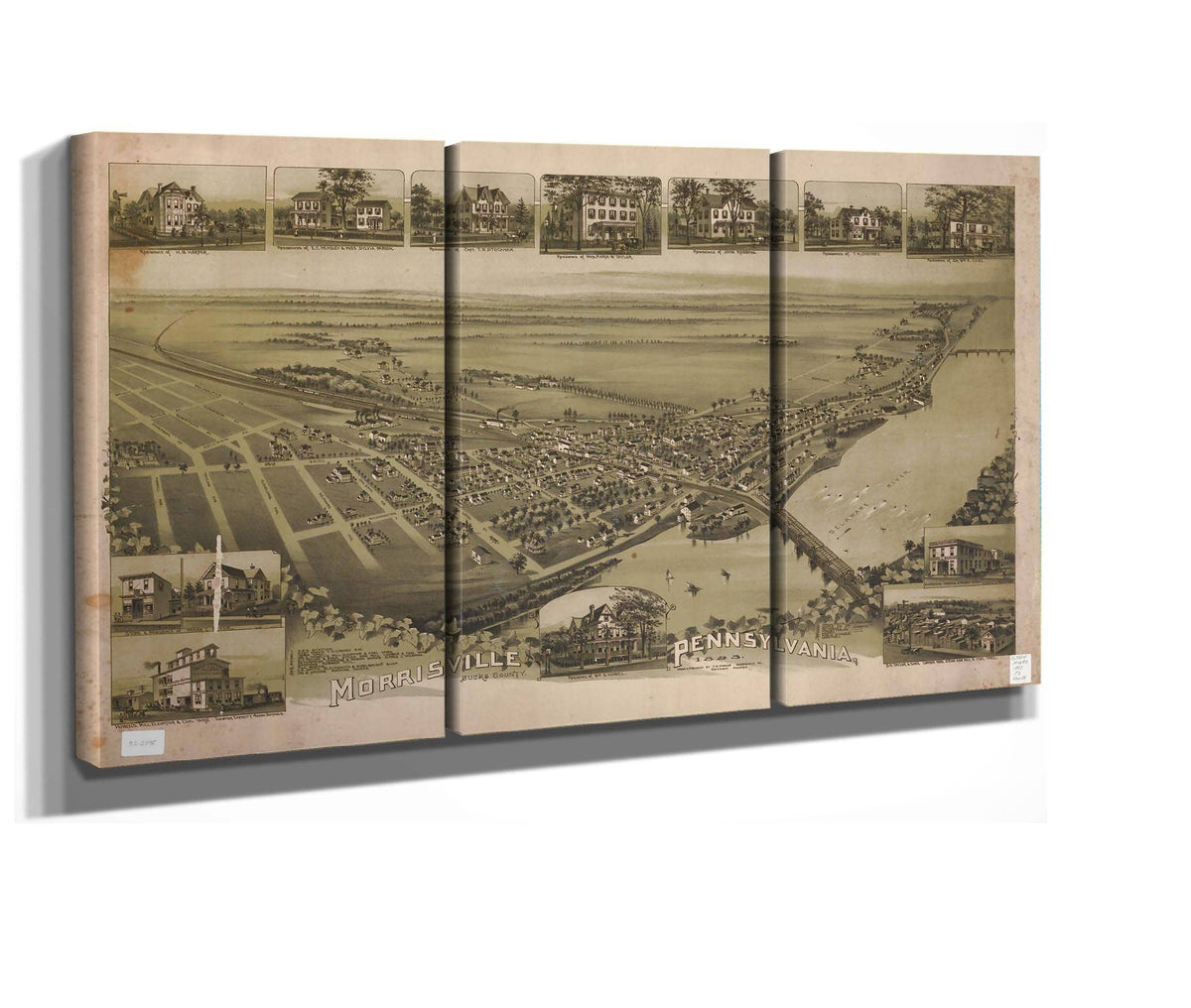 Morrisville Bucks County Pennsylvania 1893  State Of Pennsylvania