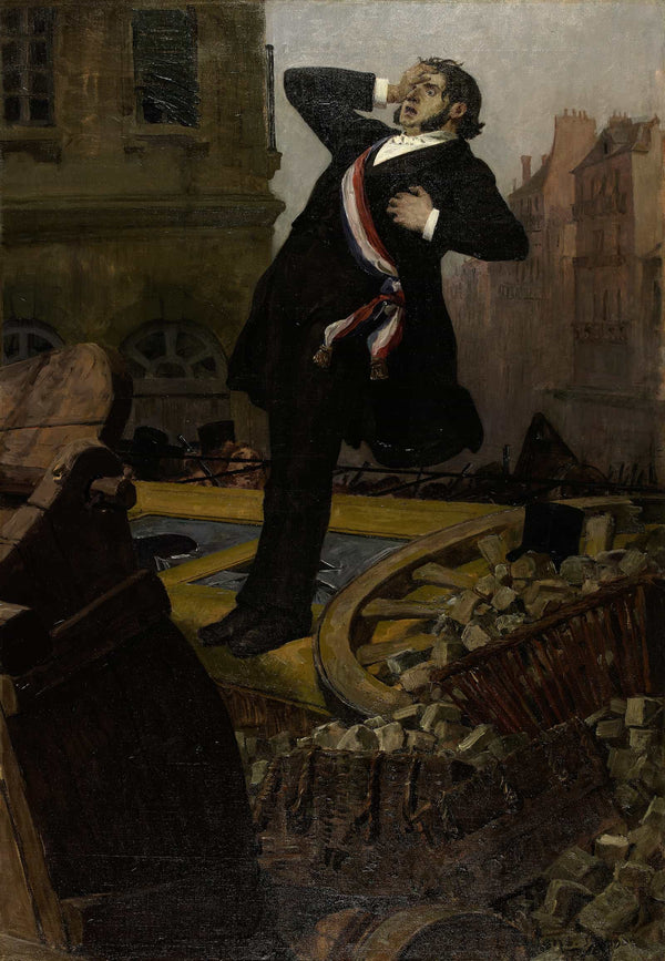 Mort Du Depute Alphonse Baudin Le Decembre by Jean Paul Laurens