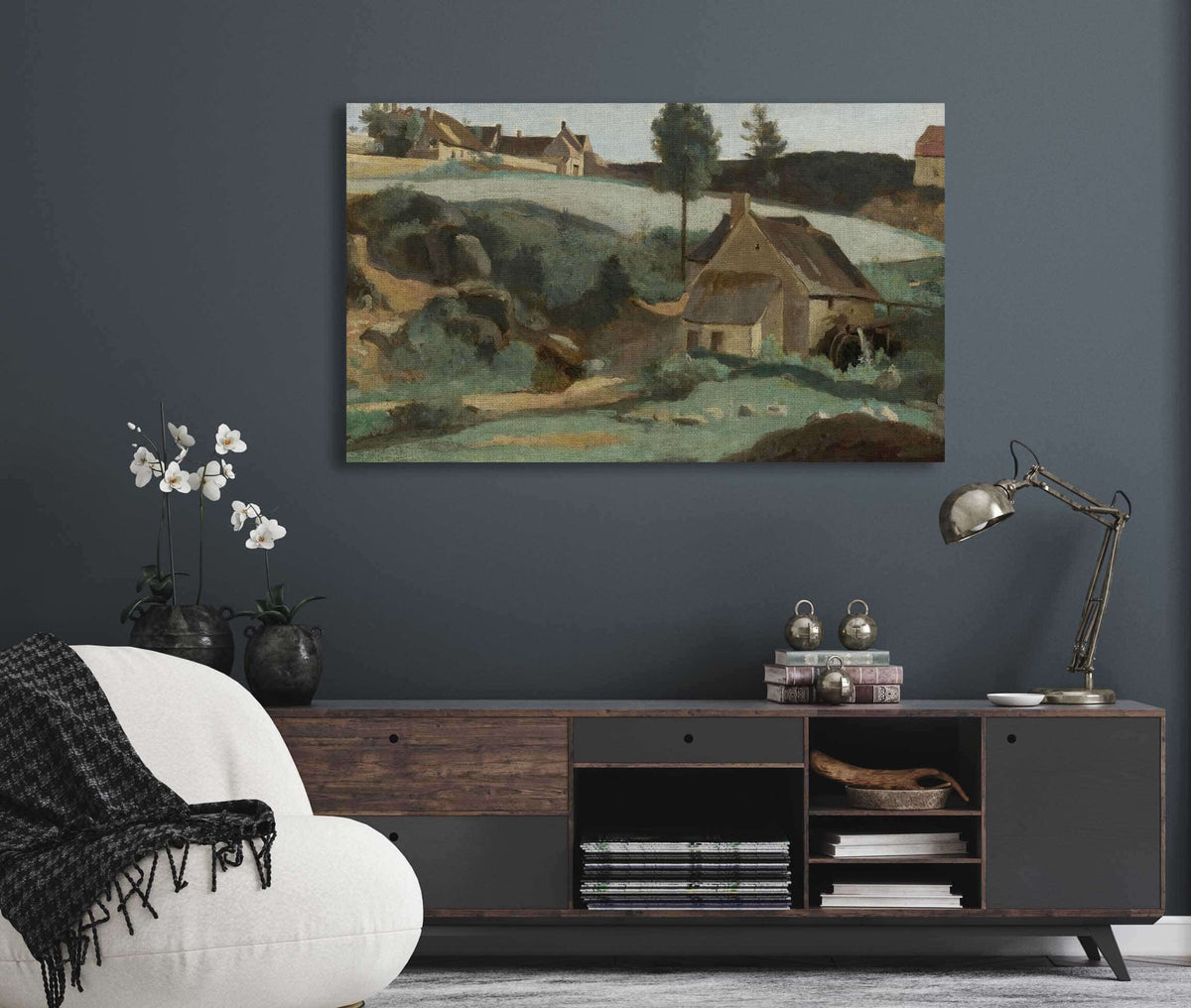 Morvan Petit Moulin by Jean Baptiste Camille Corot