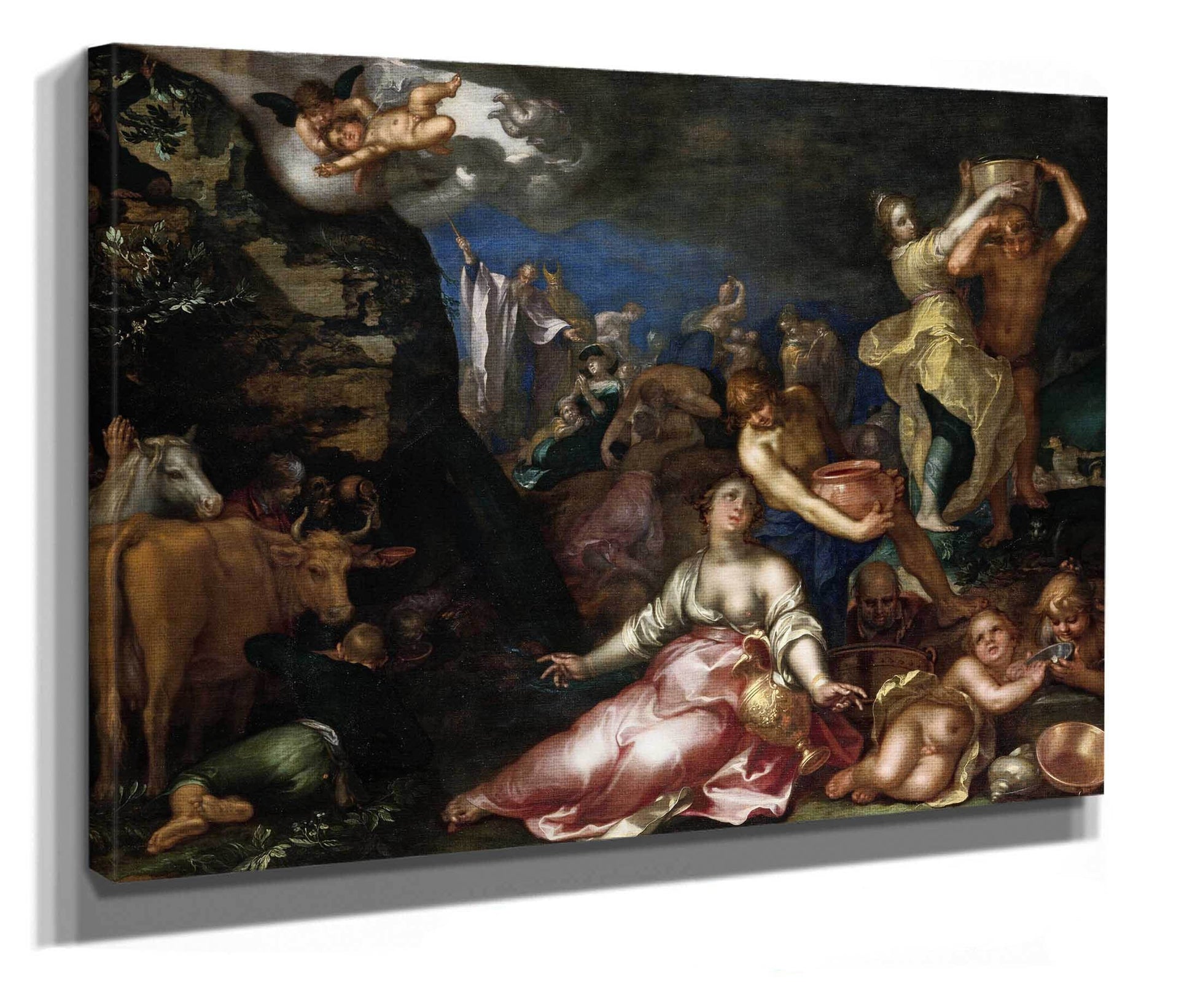 Moses Striking The Rock by Abraham Bloemaert