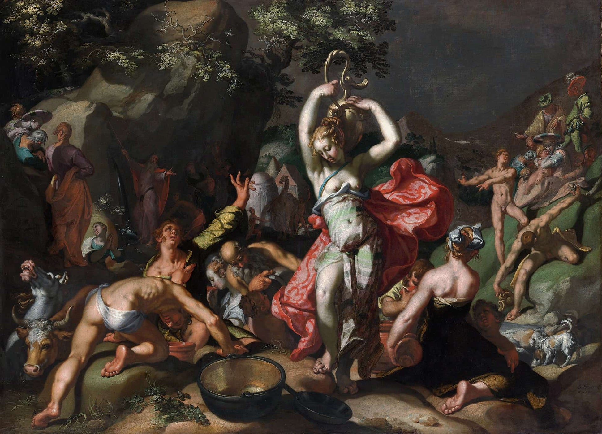 Moses Striking The Rock by Abraham Bloemaert