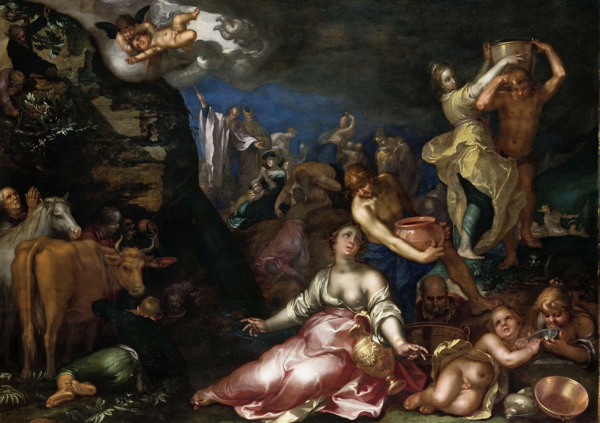 Moses Striking The Rock by Abraham Bloemaert