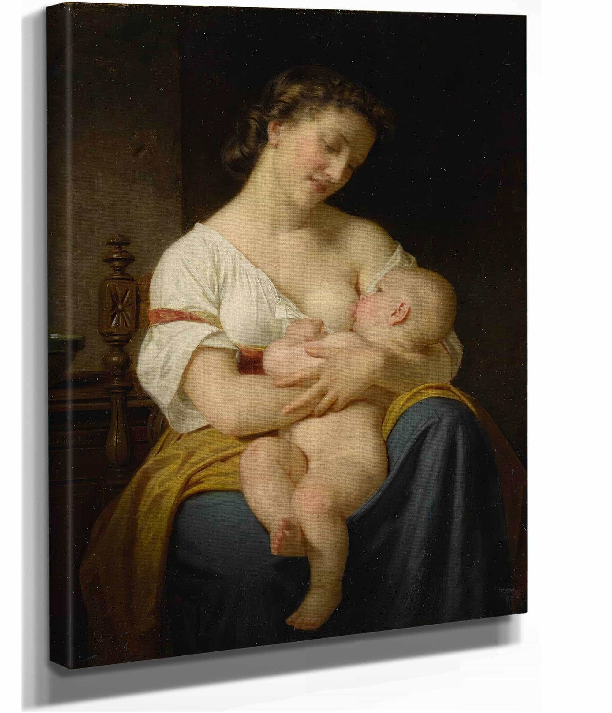 Mother And Child by Hugues Merle