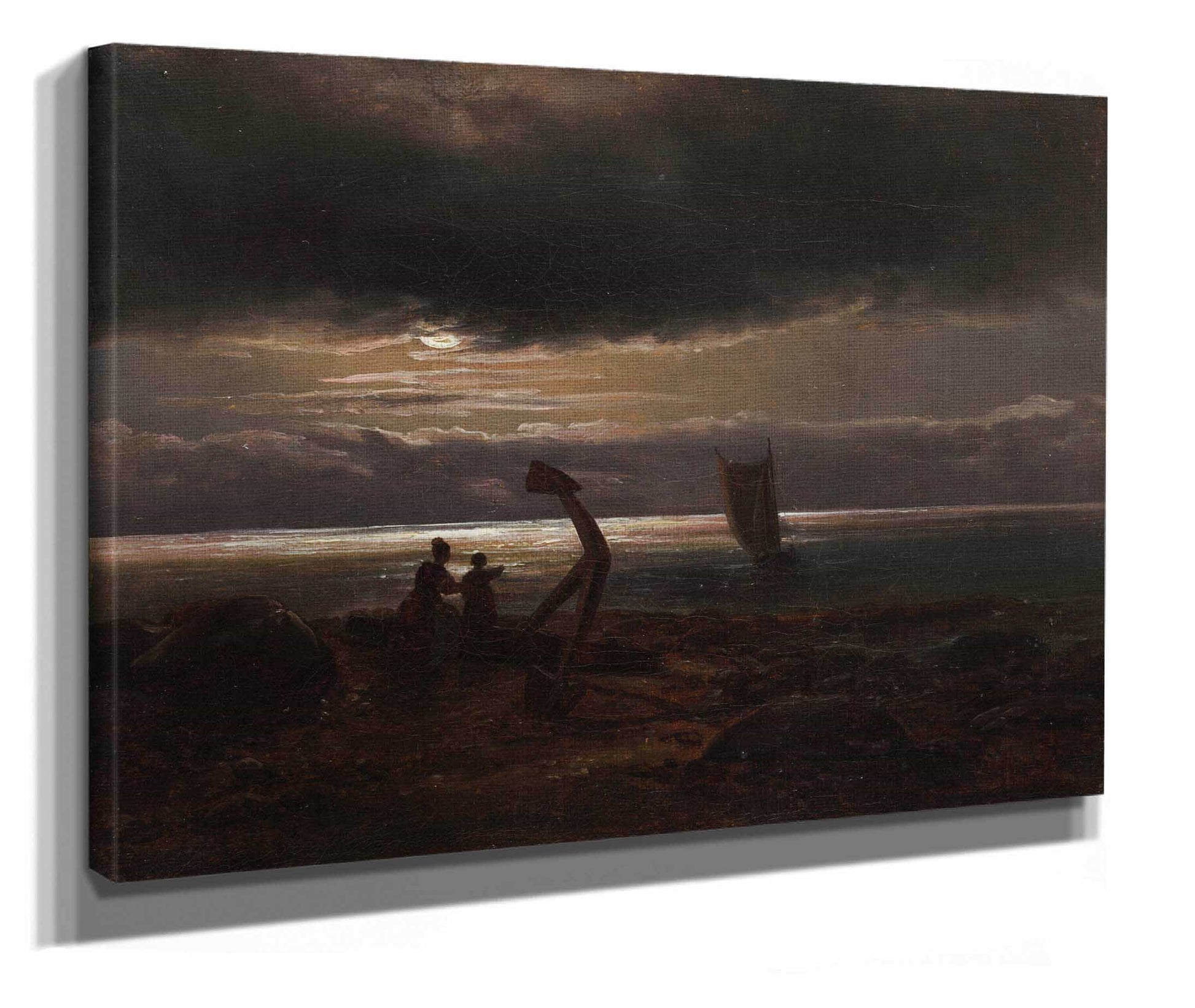 Mother And Child By The Sea by Johan Christian Dahl