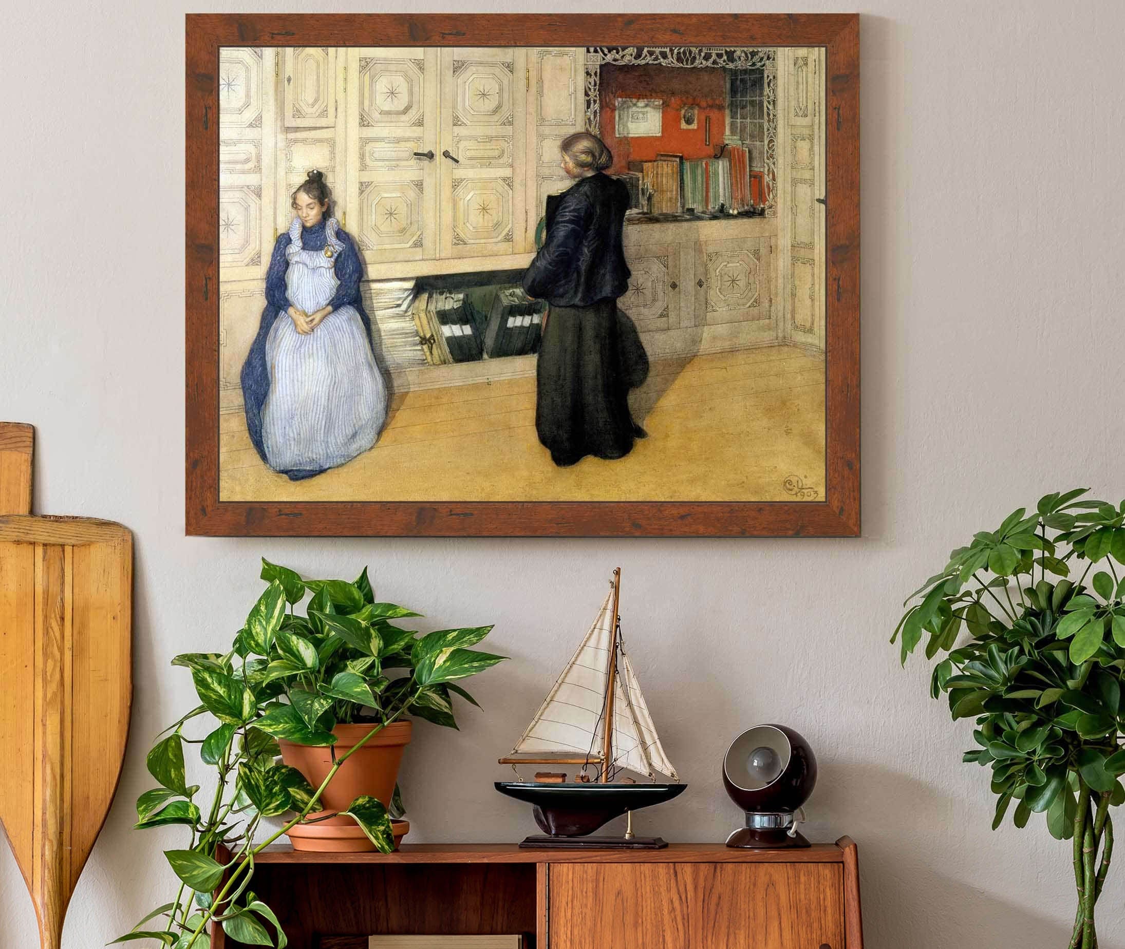Mother And Daughter by Carl Larsson