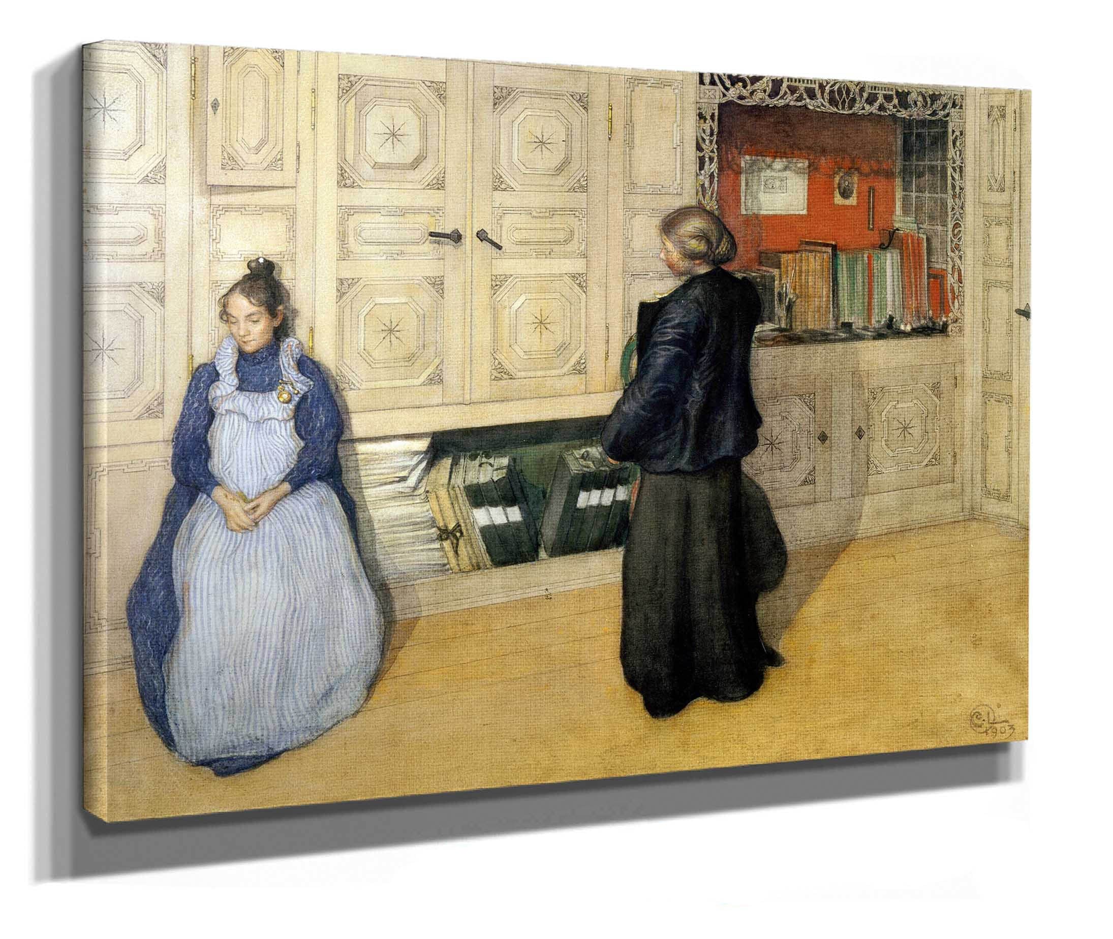 Mother And Daughter by Carl Larsson
