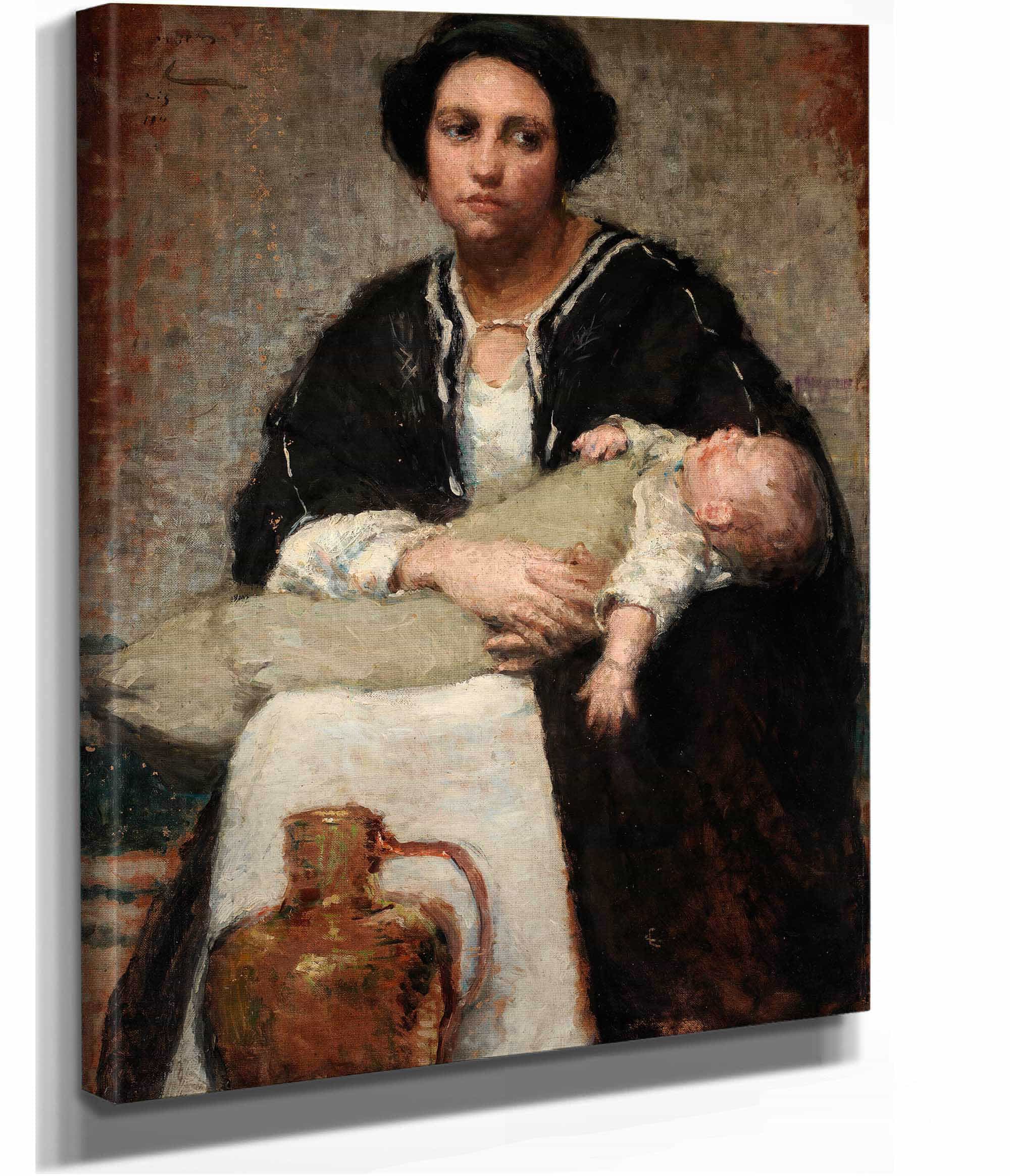 Mother And Sleeping Baby by Alice Pike Barney