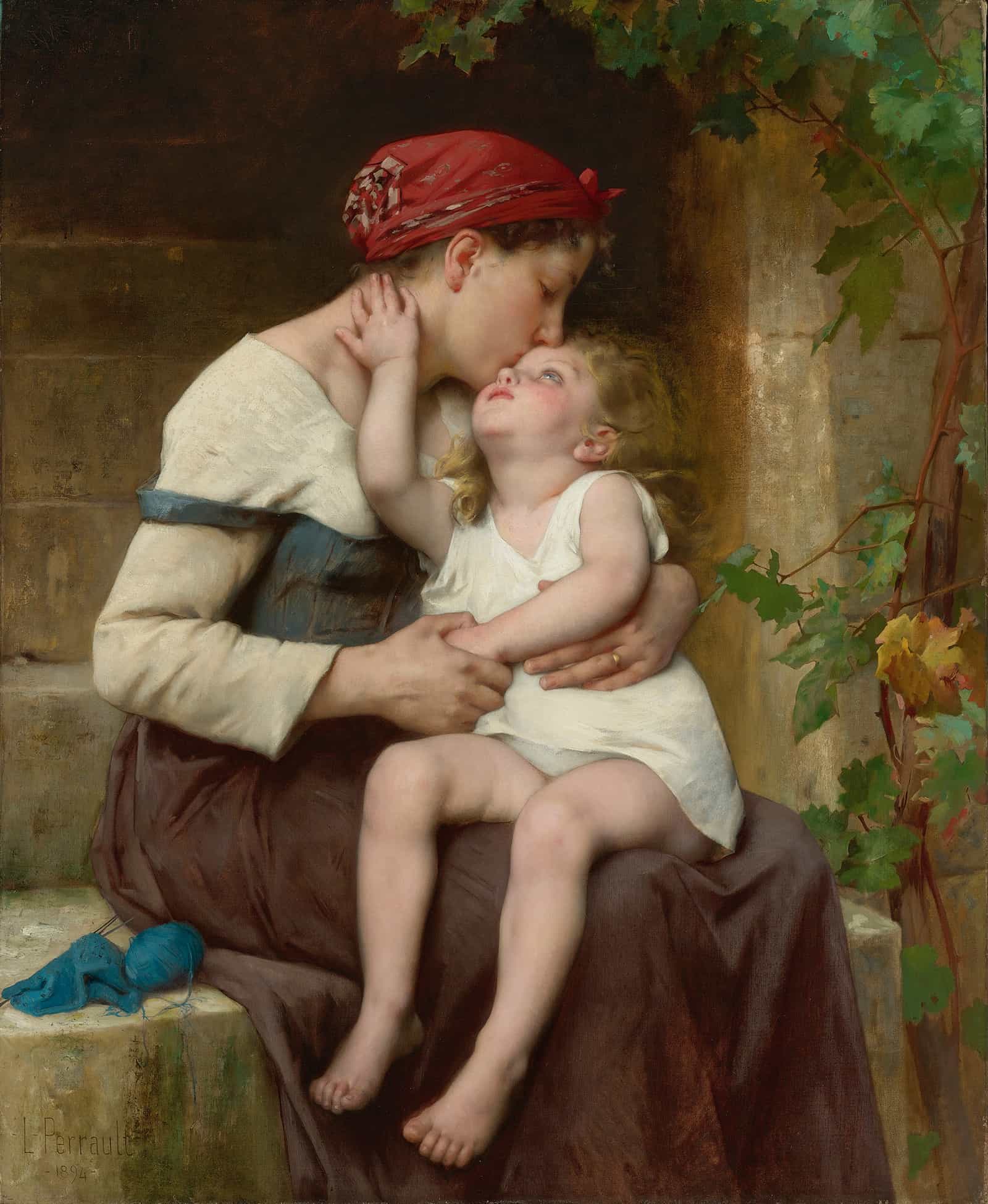 Mother With Child by Leon Jean Basile Perrault