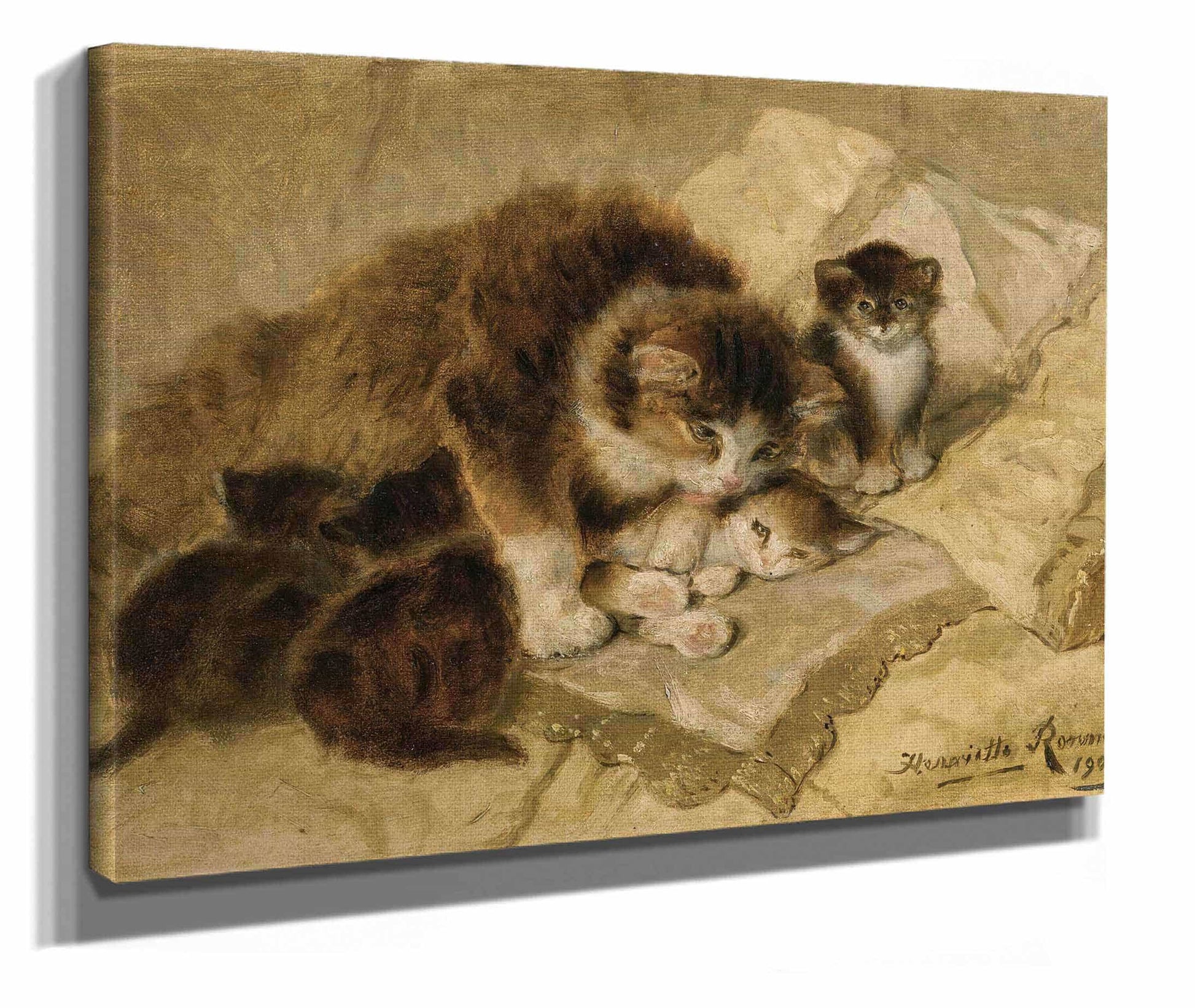 Mothers Pride by Henriette Ronner Knip