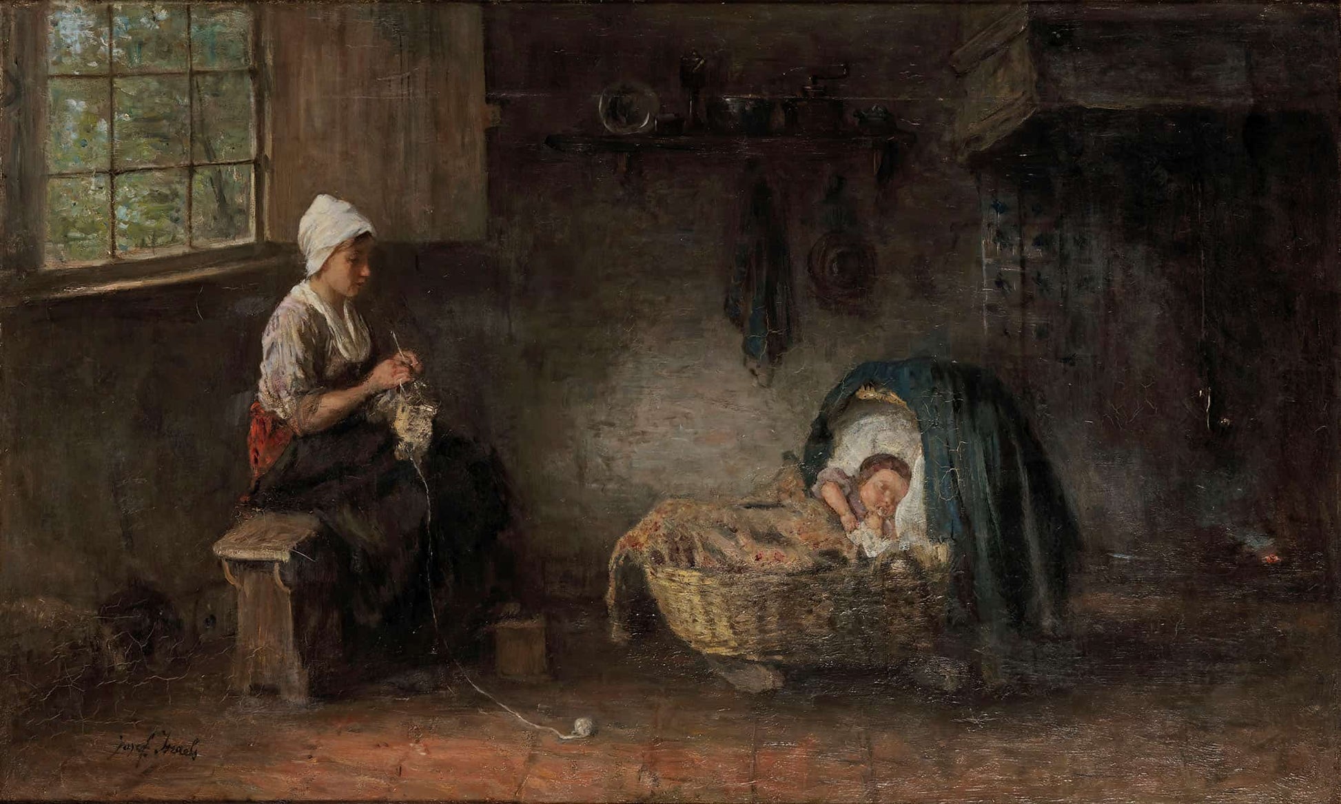 Mothers Treasure by Jozef Israels