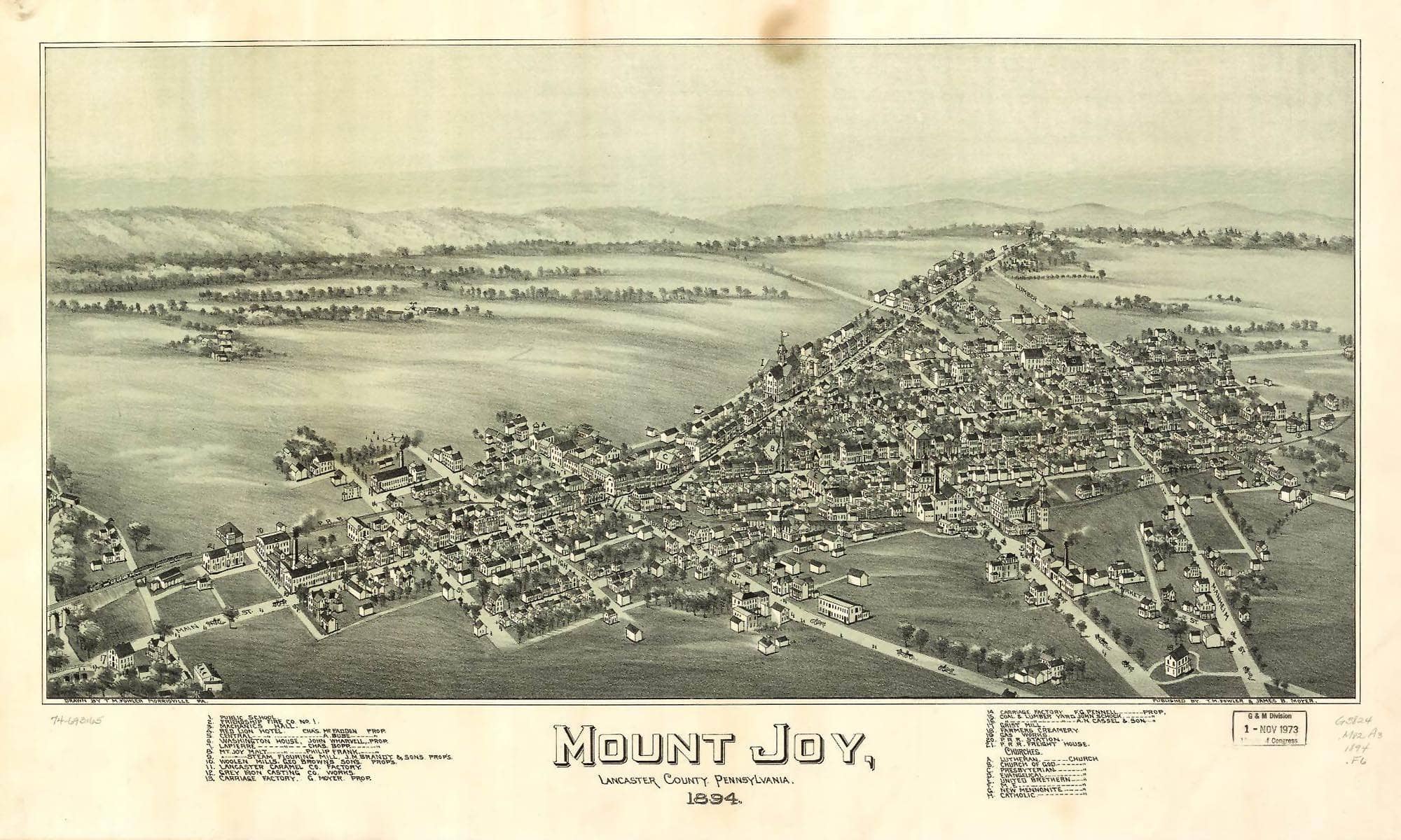 Mount Joy Lancaster County Pennsylvania 1894  State Of Pennsylvania