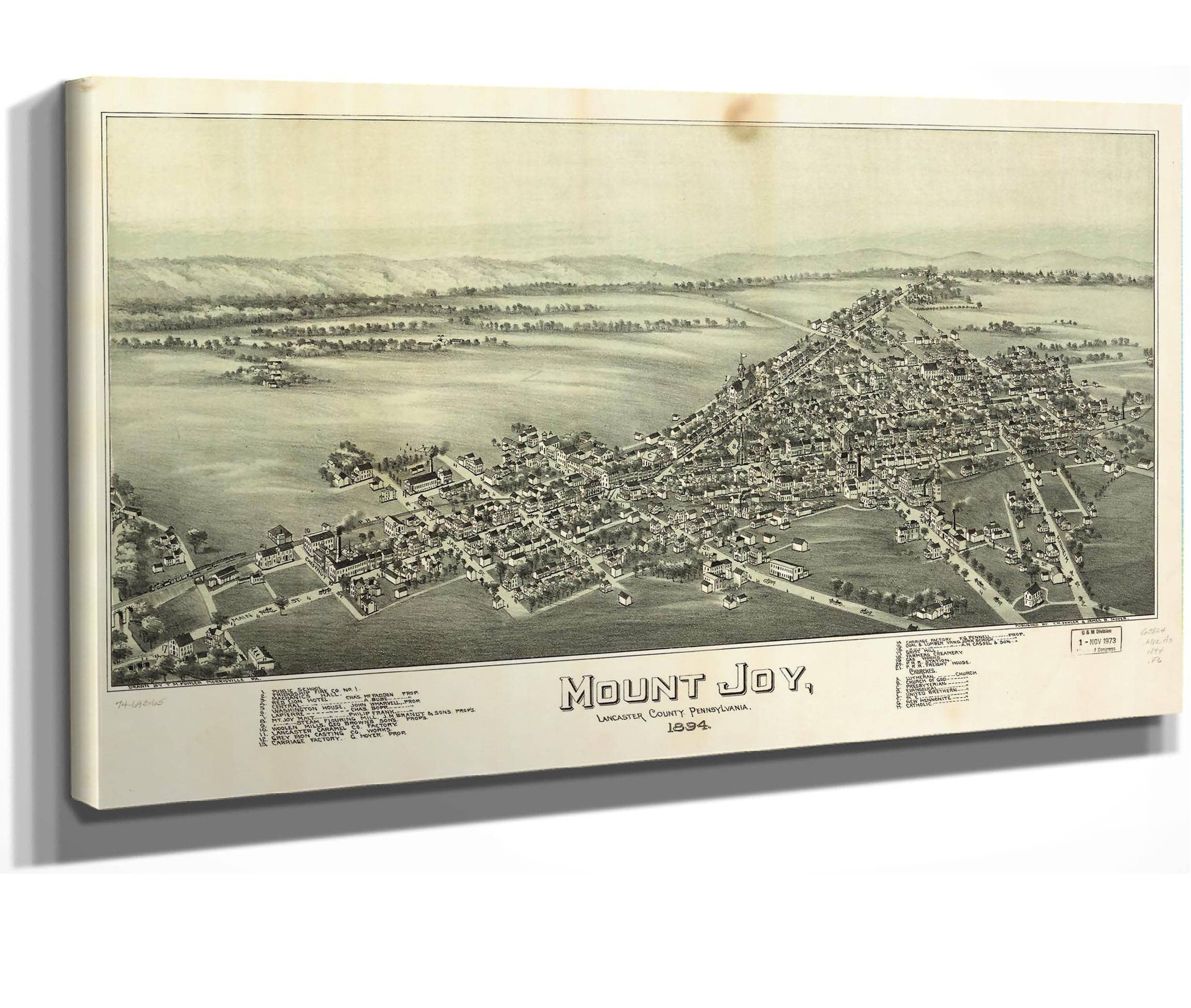 Mount Joy Lancaster County Pennsylvania 1894  State Of Pennsylvania