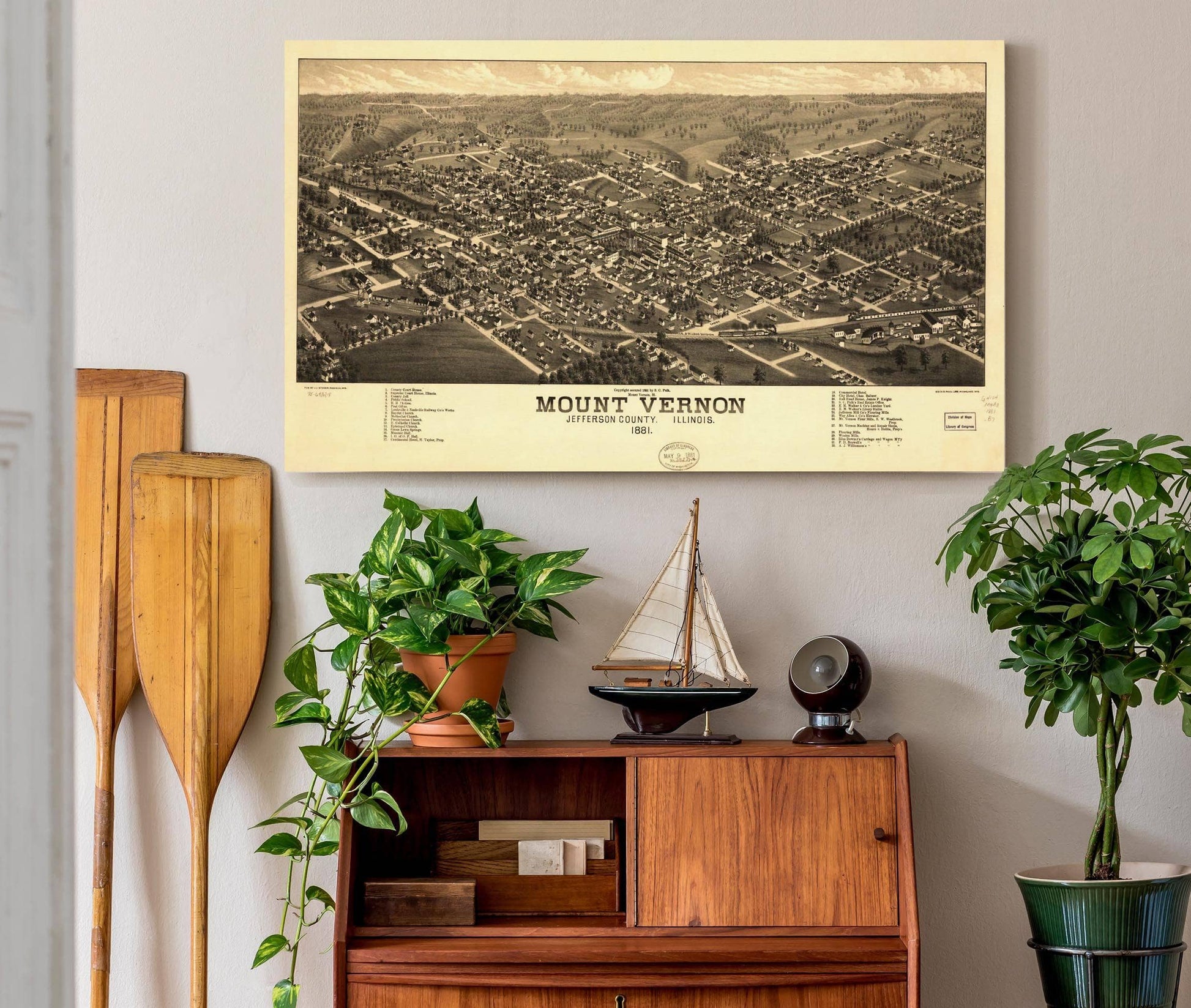 Mount Vernon Jefferson County Illinois 1881  State Of Illinois