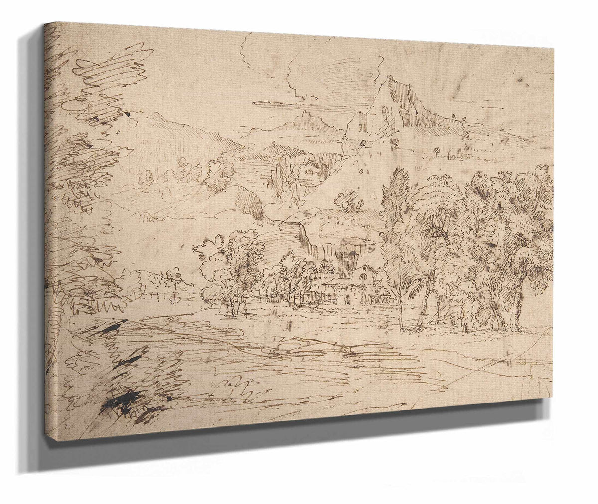 Mountain Landscape  by Nicolas Poussin