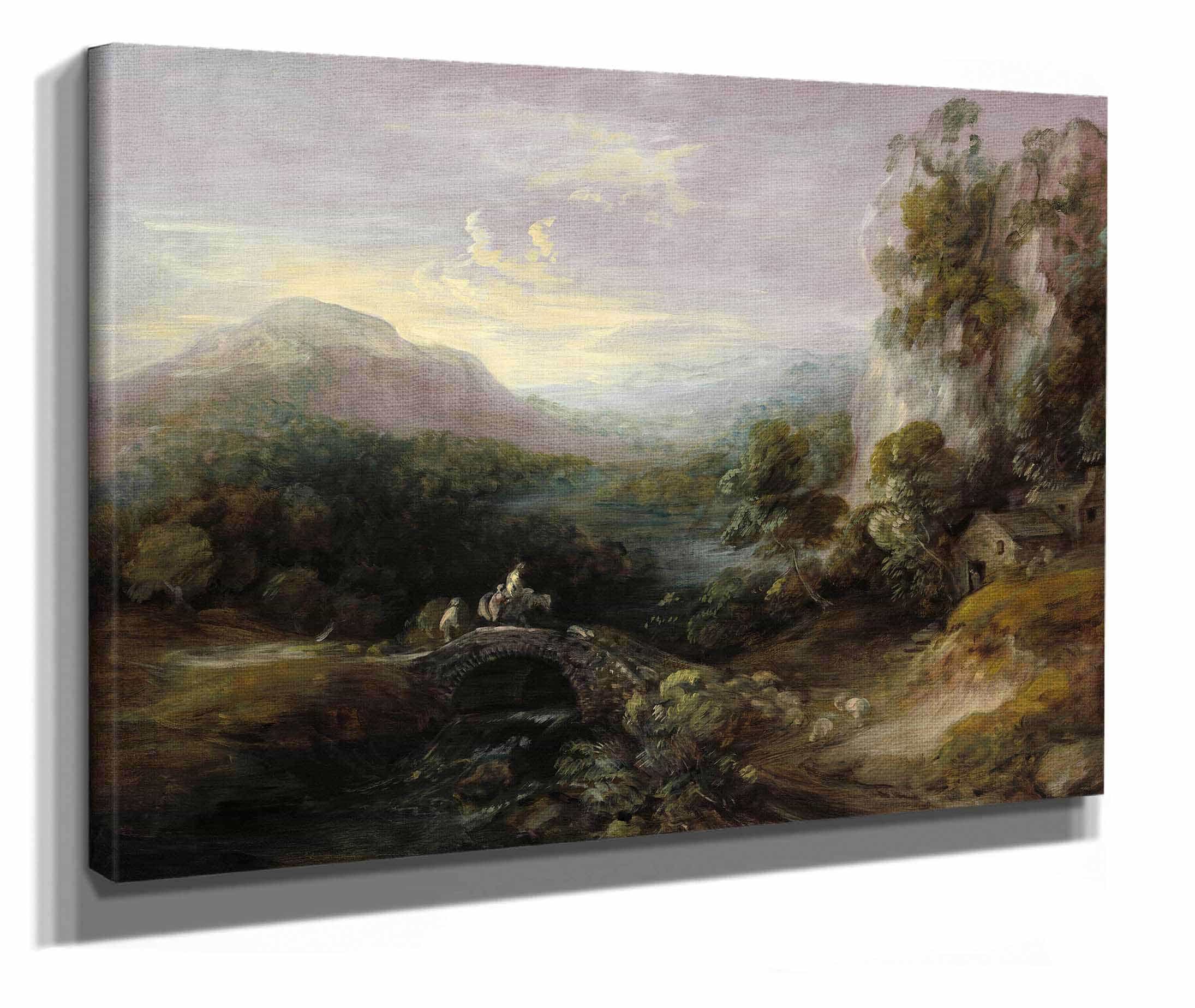 Mountain Landscape With Bridge by Thomas Gainsborough